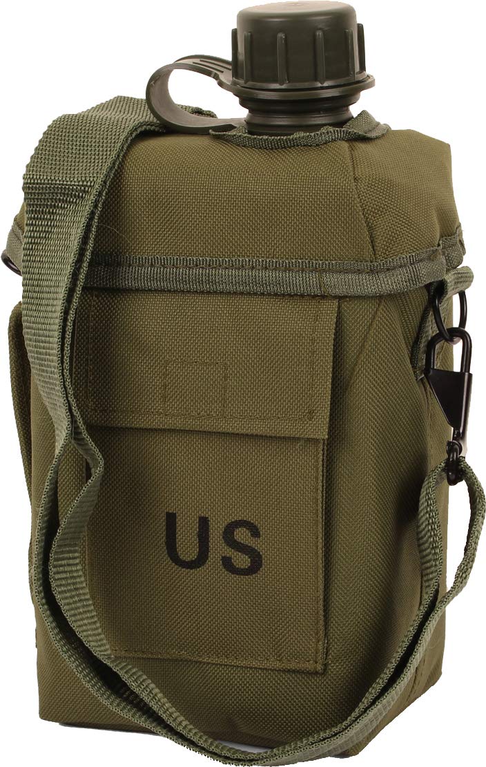 Mil-Tec Patrol Canteen 2L.with Cover A.strap Olive