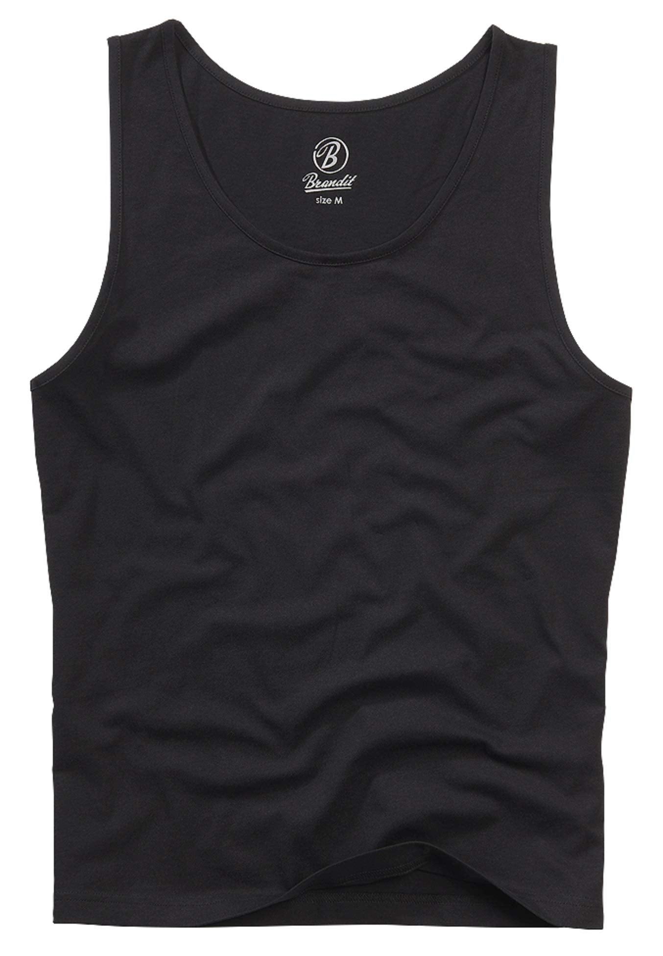 Brandit Men’s Tank Top Black 7XL | Lightweight Cotton Sleeveless Shirt