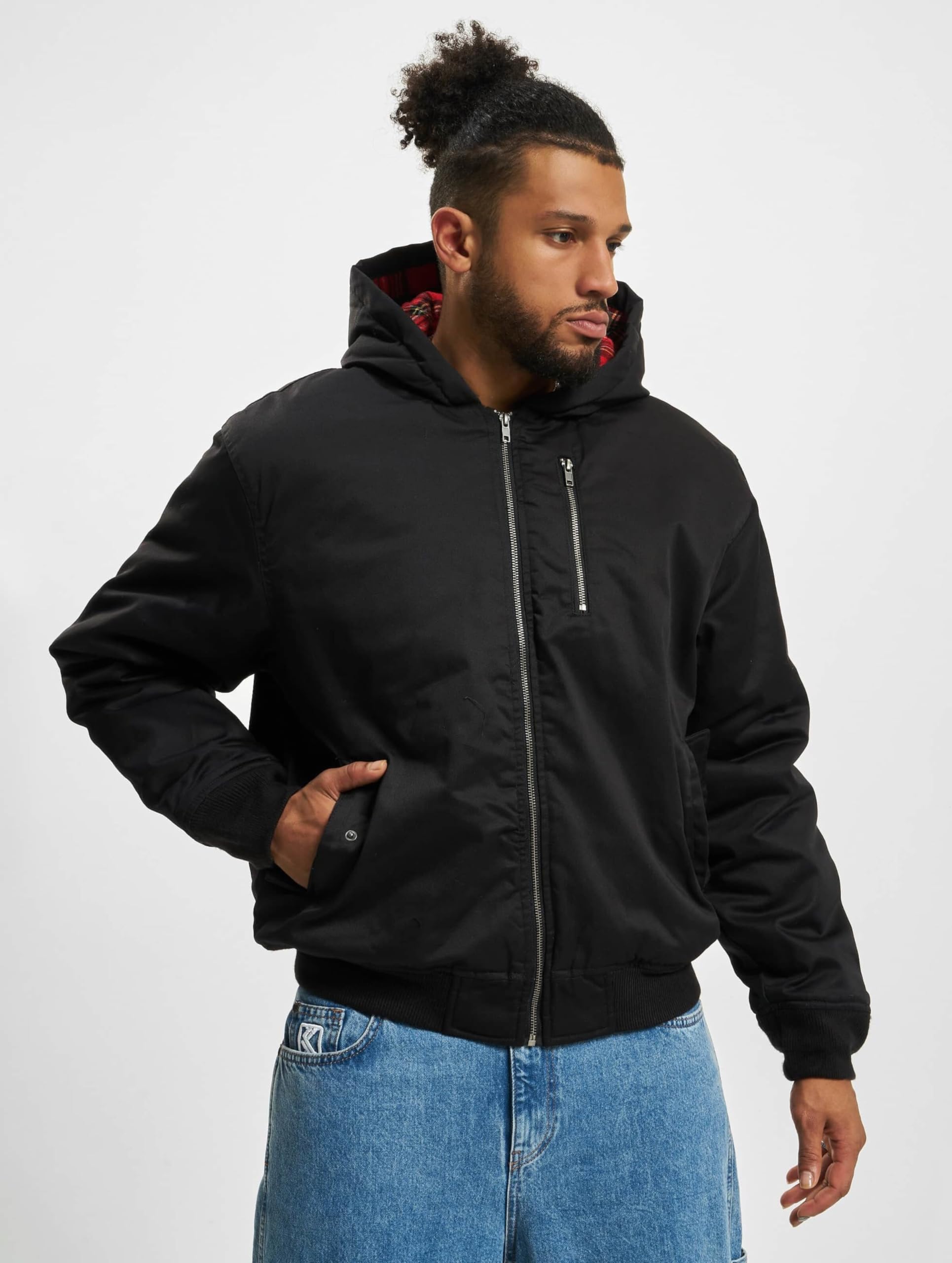 Brandit Men Winter Jacket Lord Canterbury Hooded, Color:Black, Size:2XL