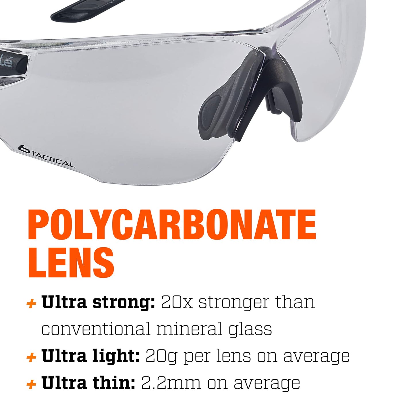 Bollé Combat Ballistic Glasses – Clear, Smoke & ESP Lenses Black Frame