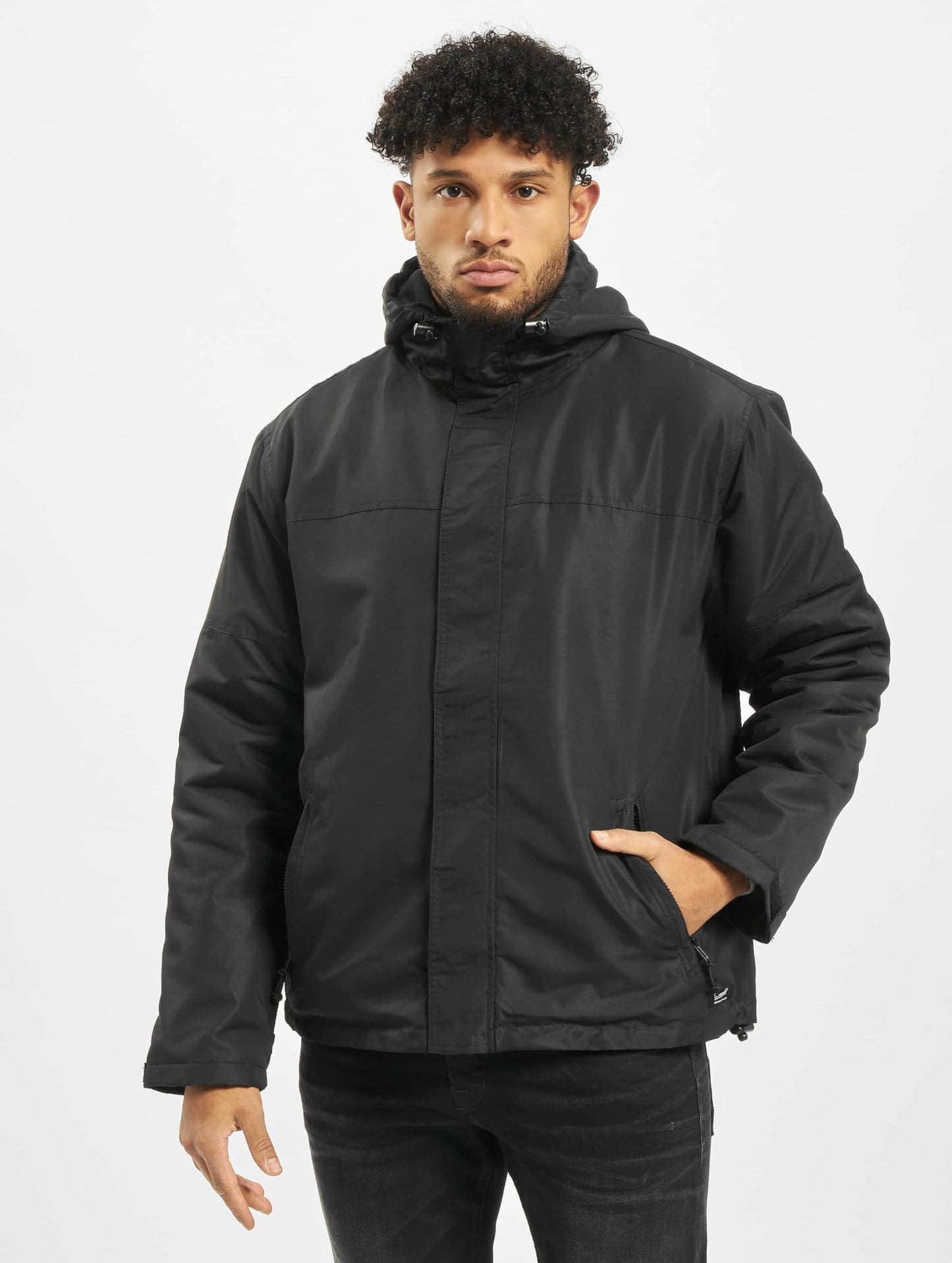Brandit Men’s Windbreaker Front Zip – Waterproof Outdoor Jacket Black size 4XL