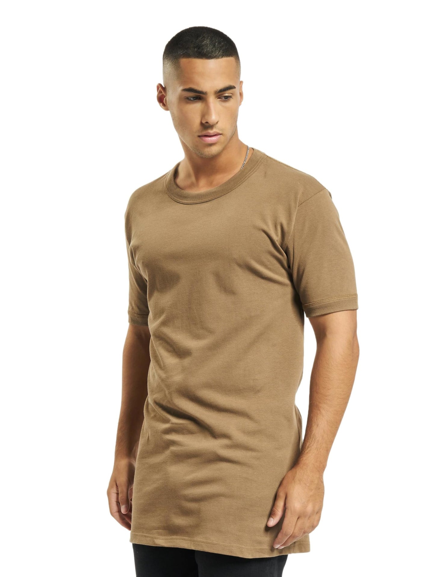Brandit Men’s BW T-Shirt – Beige Casual Crew Neck Short Sleeve Tee, Size 9