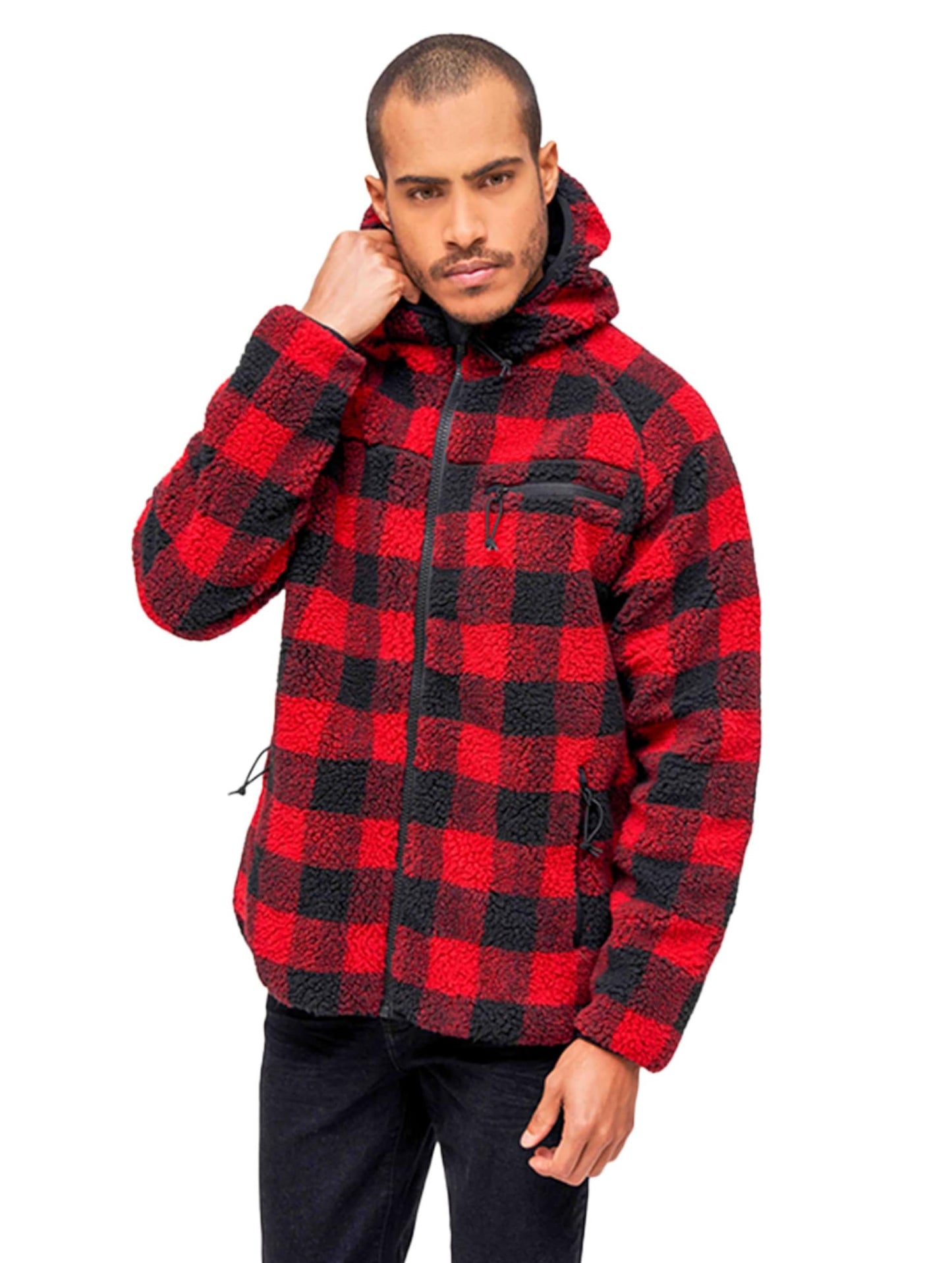 Brandit Men’s Teddyfleece Worker Jacket Olive | Warm Outdoor Winter Coat