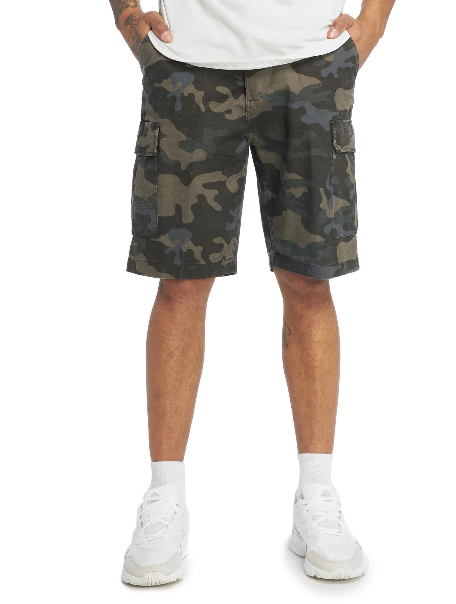 Brandit Men’s BDU Shorts Dark Camo – Vintage Military Cargo Shorts 7XL