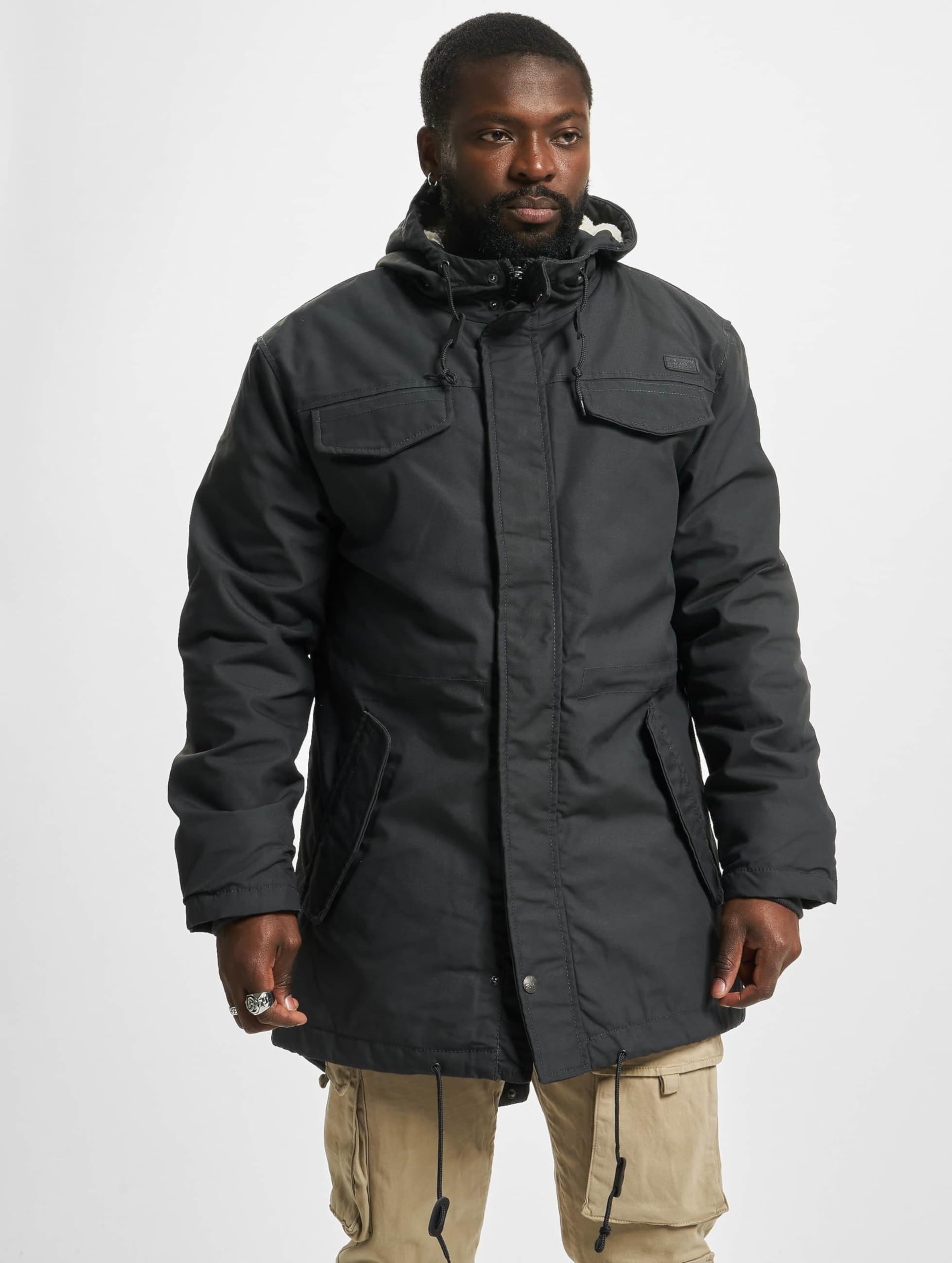 Brandit Marsh Lake Teddyparka Grey