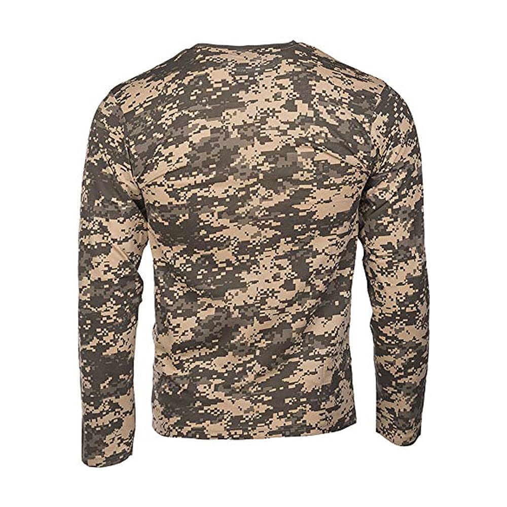 Mil-Tec Men’s Long Sleeve T-Shirt AT-Digital Camo Cotton 2XL