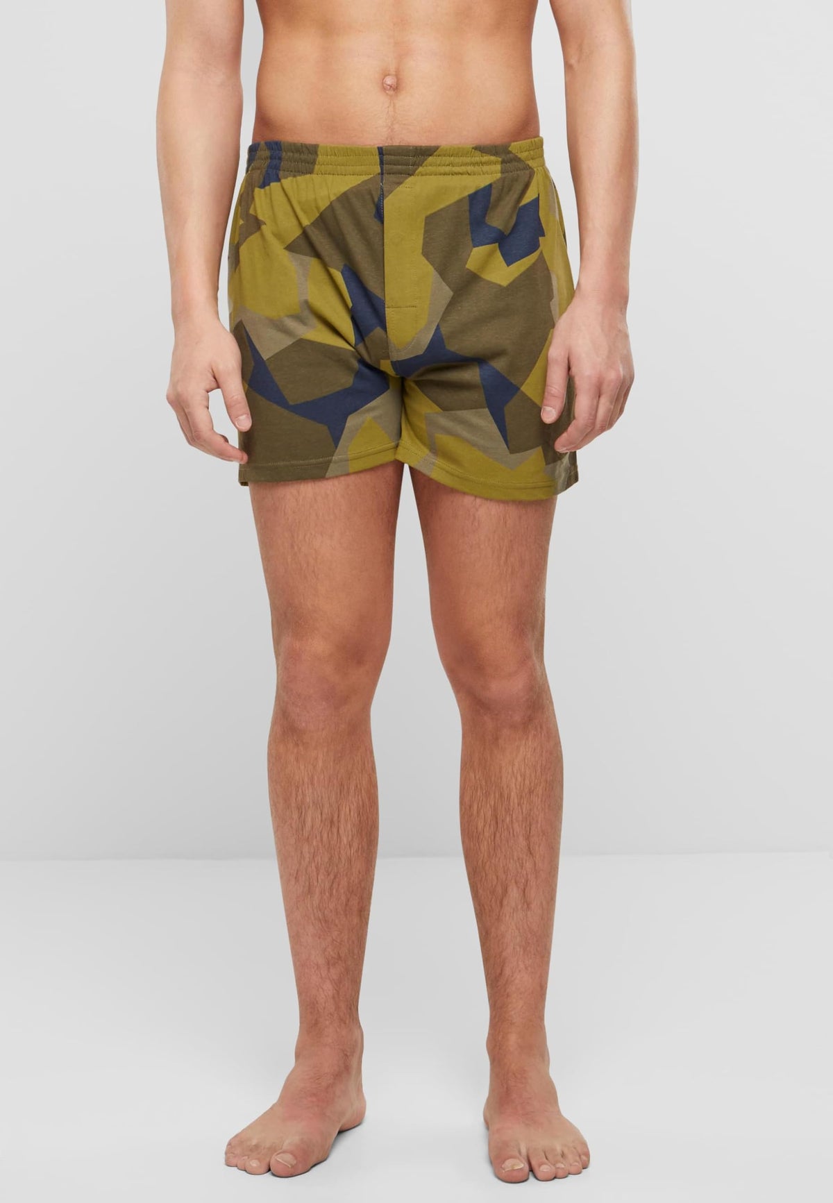 Brandit Men’s Loose-Fit Boxer Shorts Swedish Camo XL – Cotton Underwear