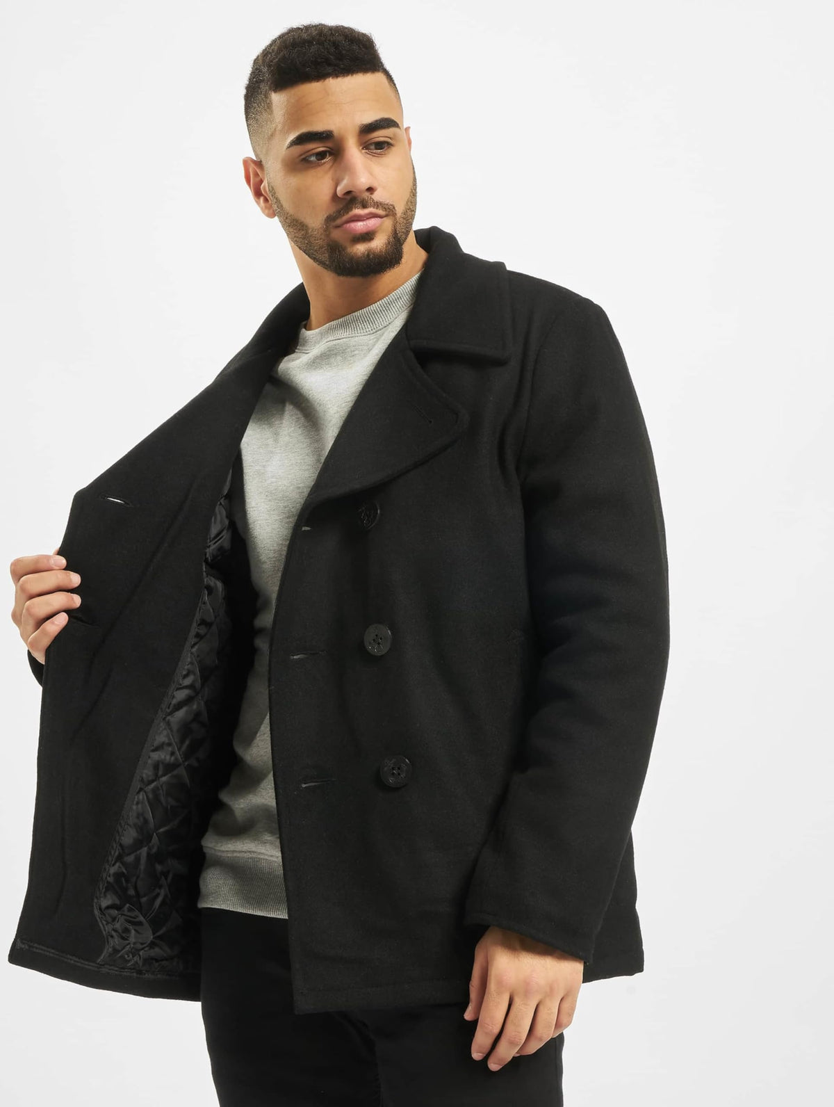 Brandit Pea Coat Black