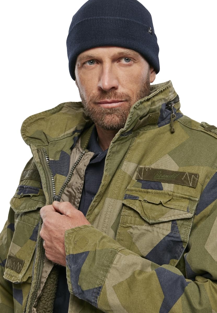 Brandit Men’s M-65 Giant Jacket Swedish Camo M90 – Vintage Military Field Coat 5XL