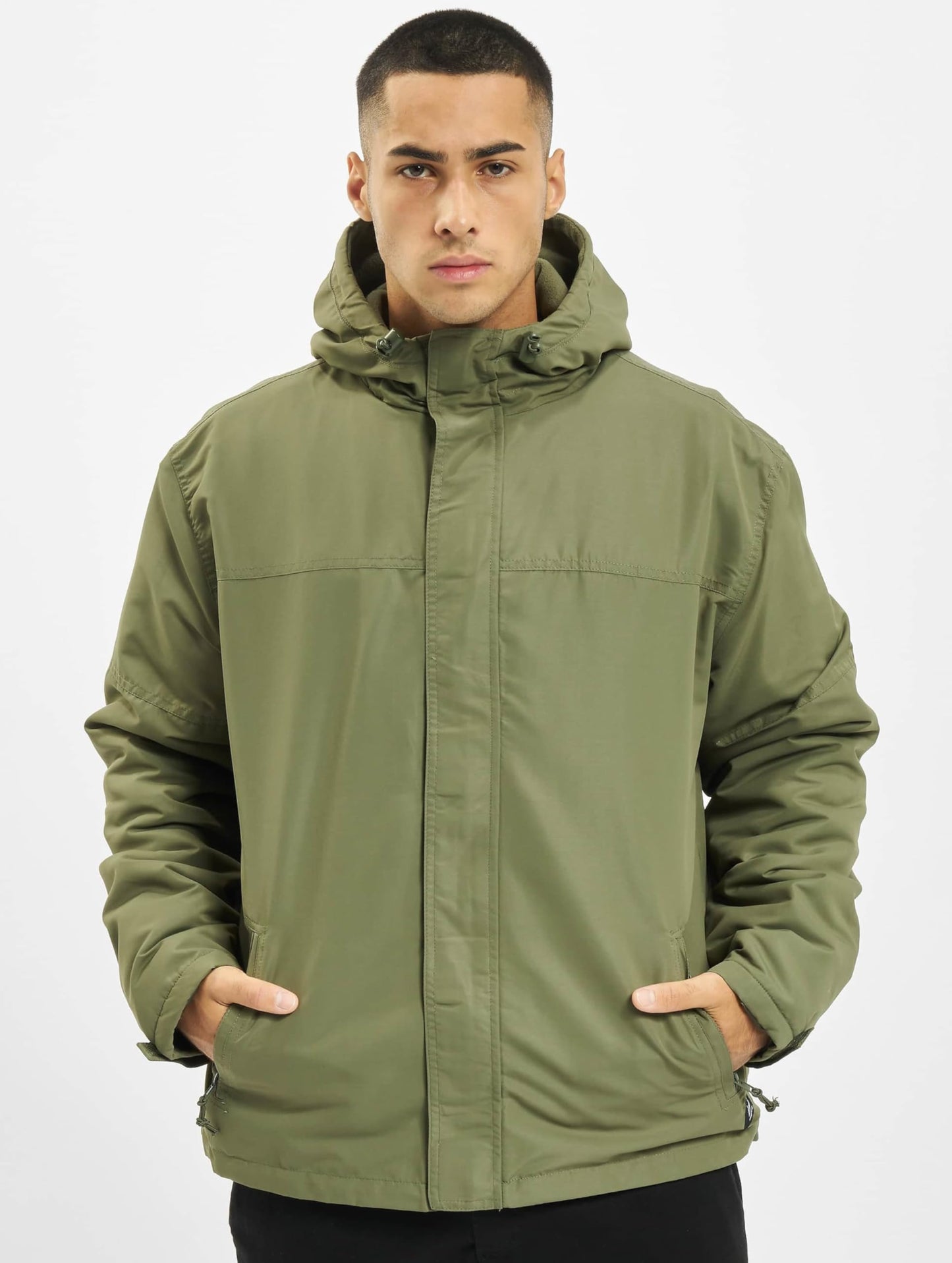 Brandit Men’s Windbreaker Front Zip – Waterproof Outdoor Jacket Olive size XXL