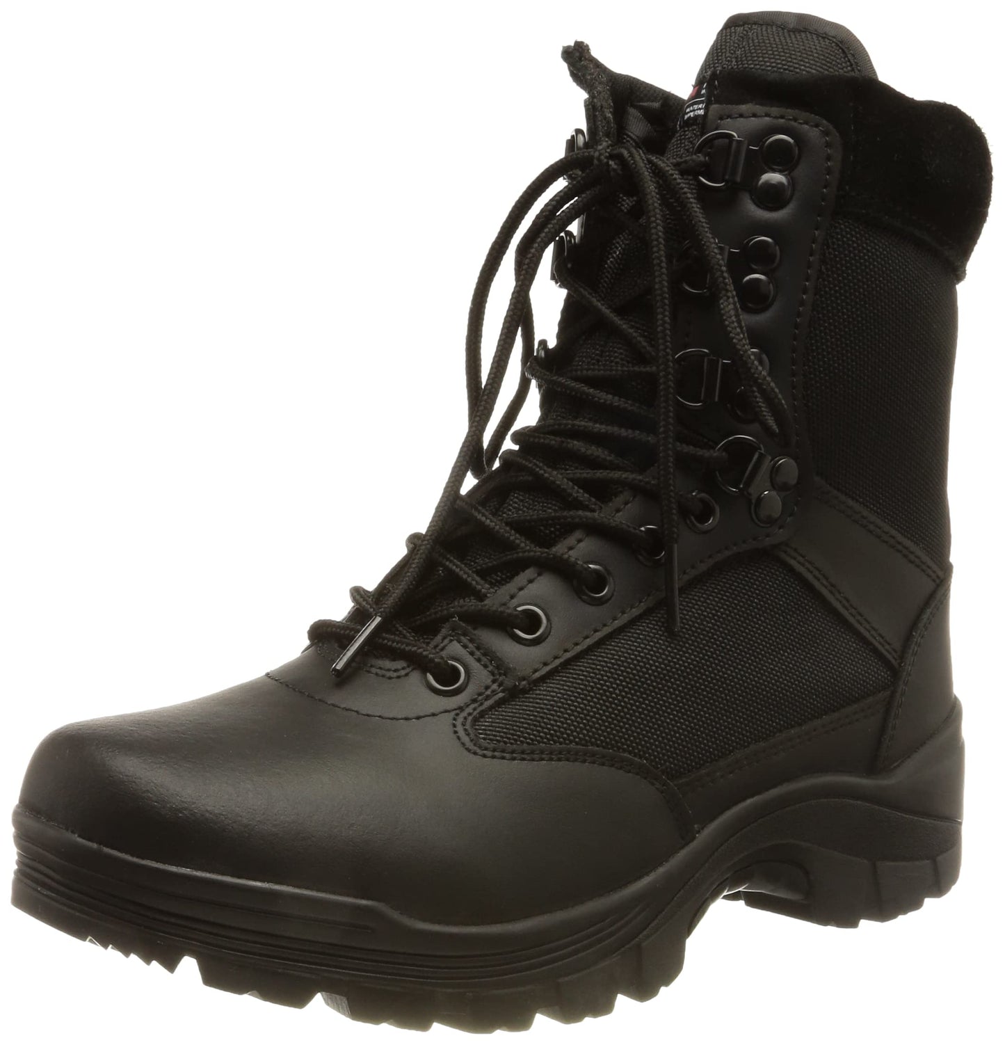 Mil-Tec Men’s Combat Hiking Boots Black Tactical Outdoor Footwear