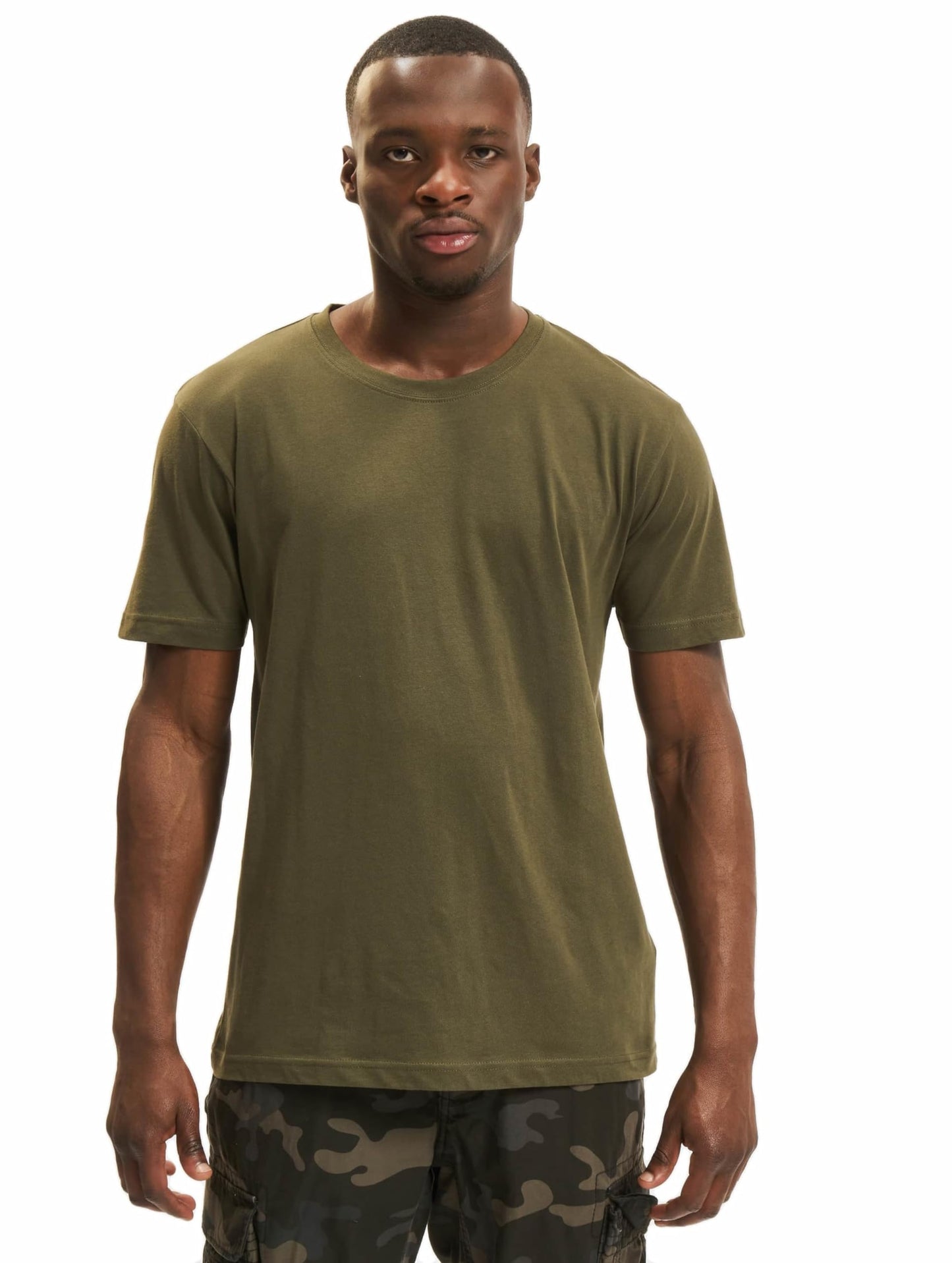 Brandit Men’s T-Shirt – Olive Cotton Crew Neck Casual Short Sleeve Top, Size 4XL