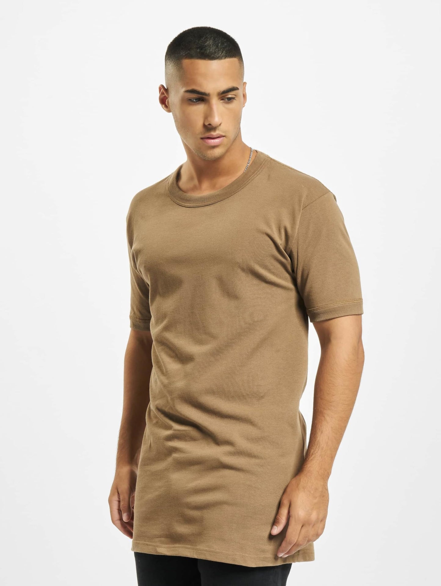 Brandit Men’s BW T-Shirt – Beige Casual Crew Neck Short Sleeve Tee, Size 9