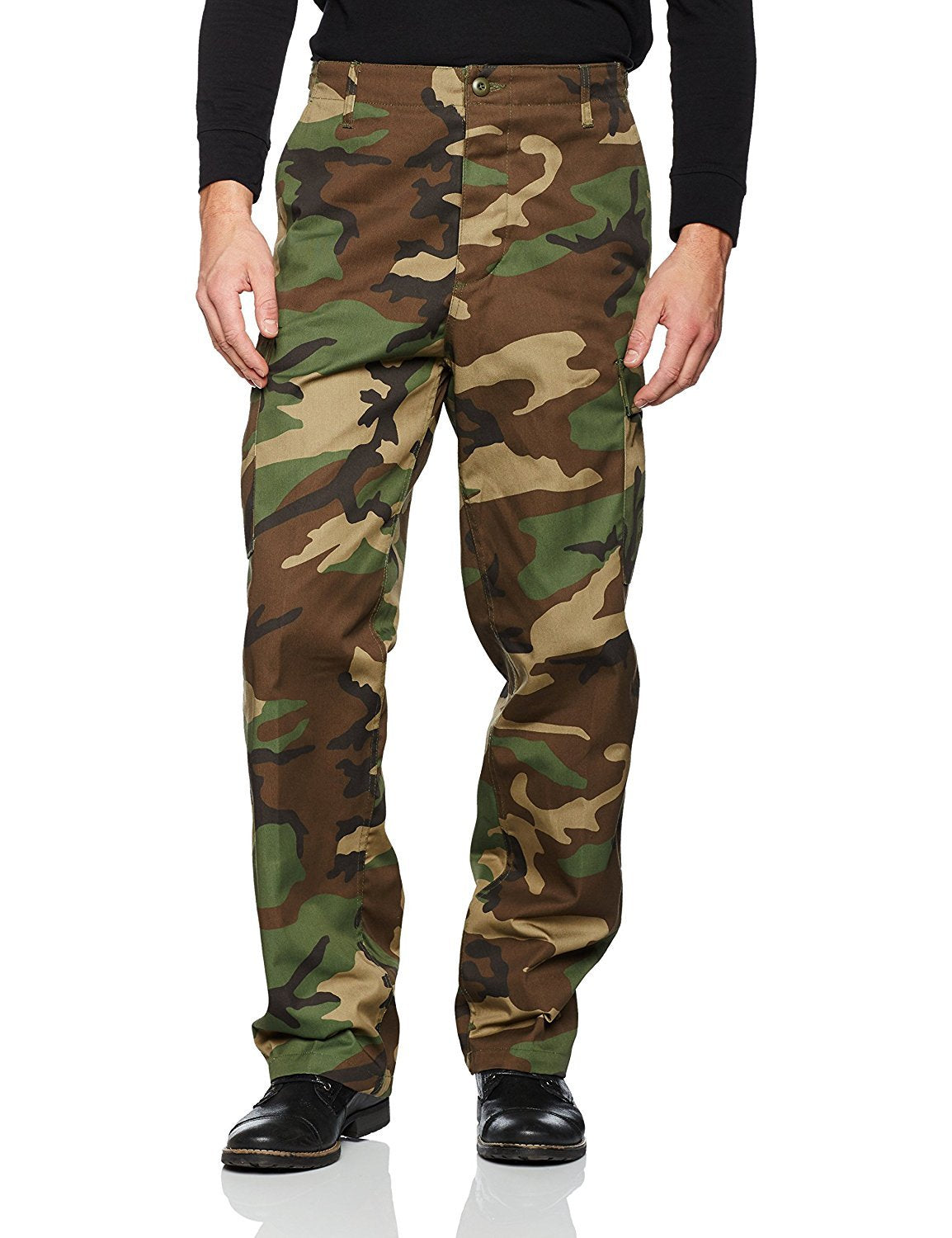 Mil-Tec Ranger BDU Field Pants Woodland Camo Men’s Combat Trousers S
