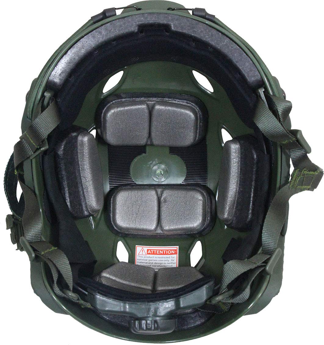 Mil-Tec US Paratrooper Helmet – Olive Repro with Rail System