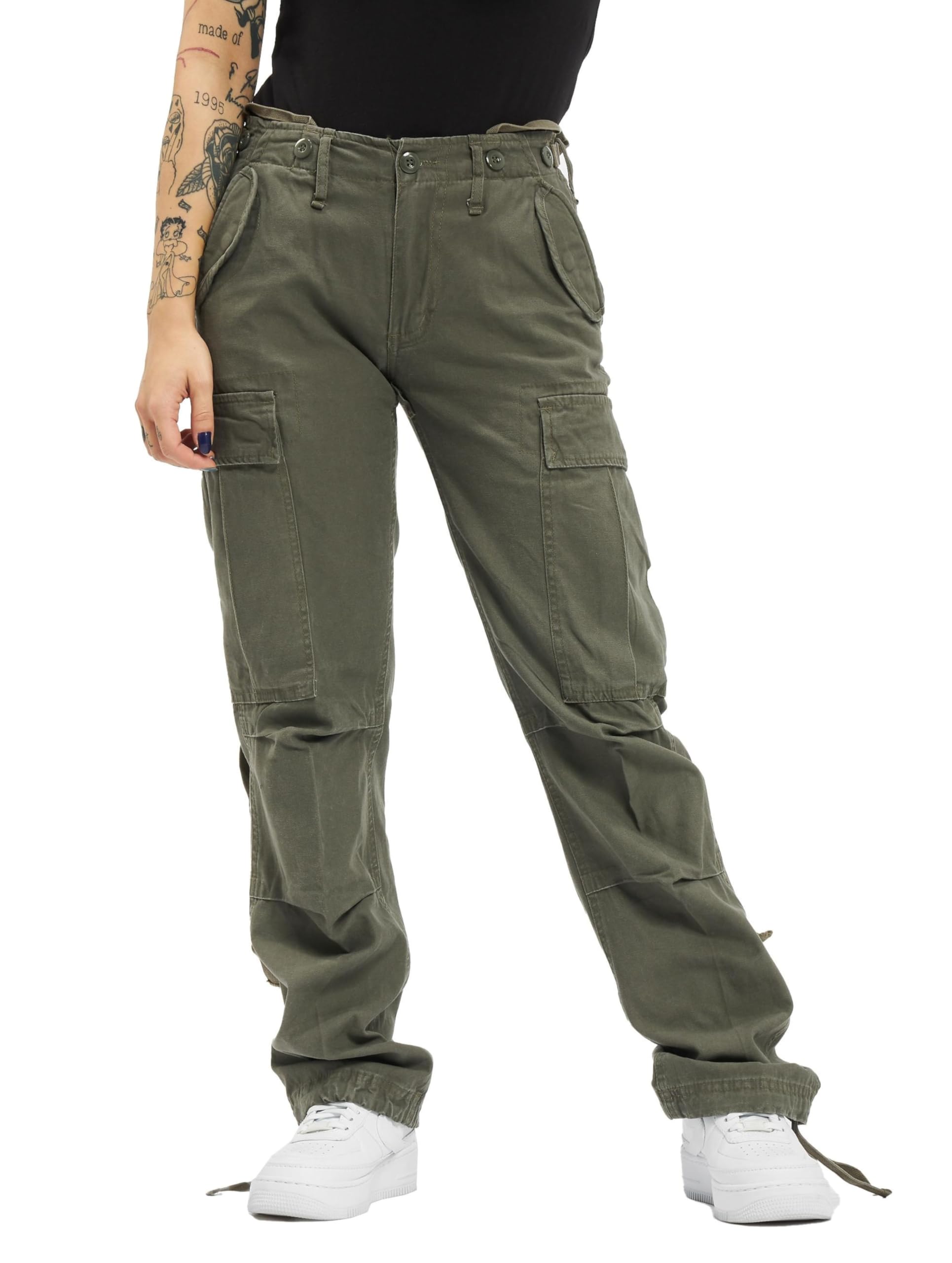Brandit Women’s M65 Pants Olive Size 28 – Military Cargo Trousers