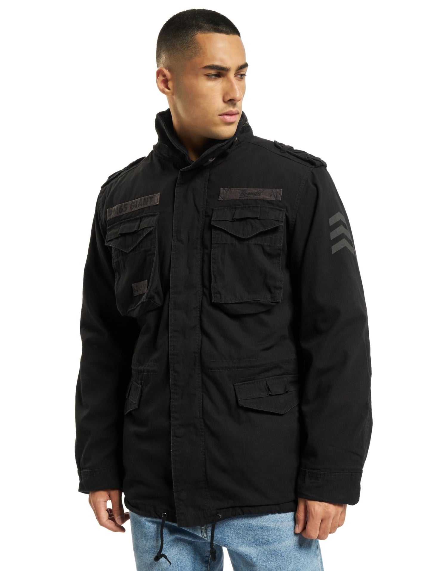 Brandit Men’s M-65 Giant Jacket Black – Vintage Military Field Coat 5XL