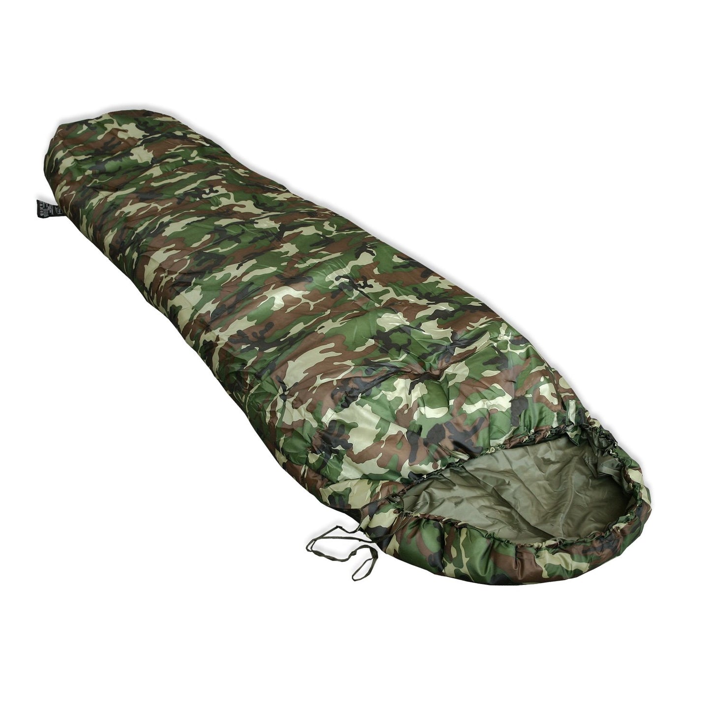 Mil-Tec Commando Sleeping Bag Woodland Camo – Lightweight Summer Mummy Bag