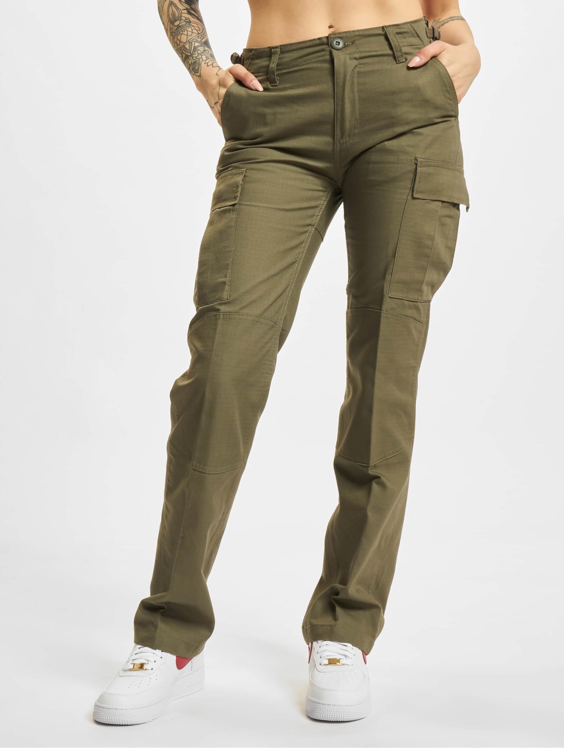 Brandit Women’s BDU Ripstop Pants Olive 4 US – Tactical Cargo Trousers