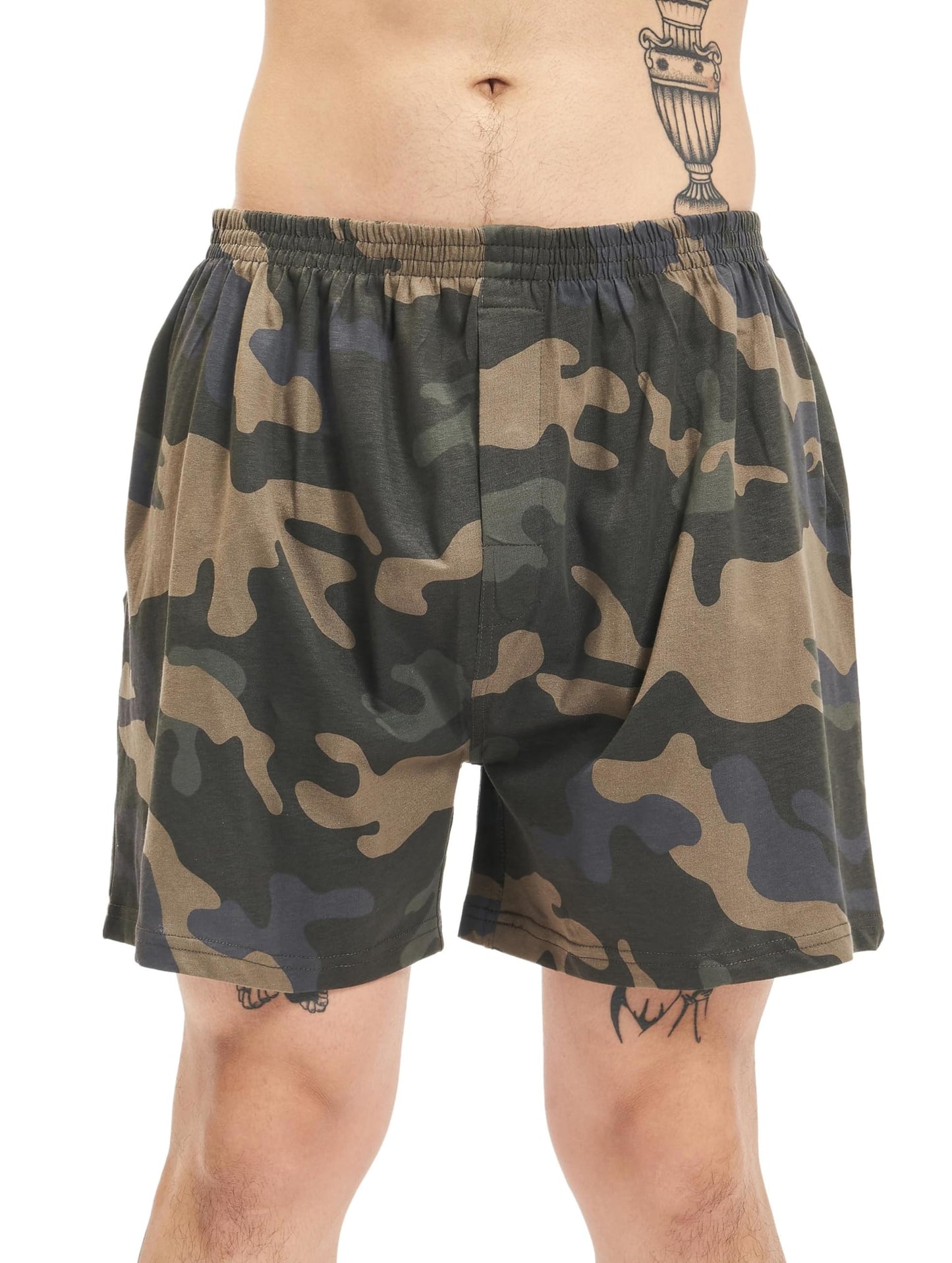 Brandit Men’s Boxer Shorts Olive – 100% Cotton Comfortable Underwear