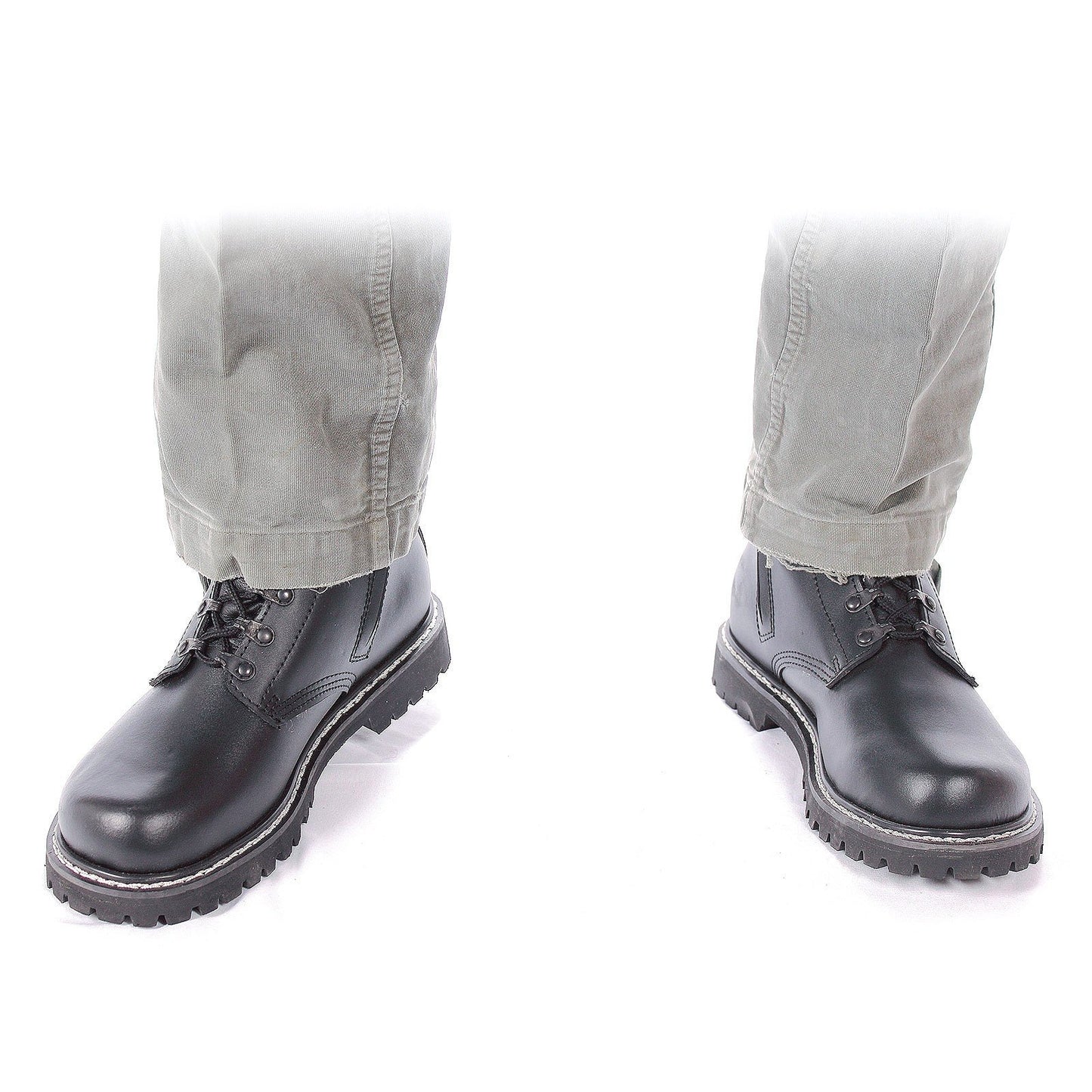 Mil-Tec Men’s Rain Equestrian Boots Black Leather Fur Lined Waterproof