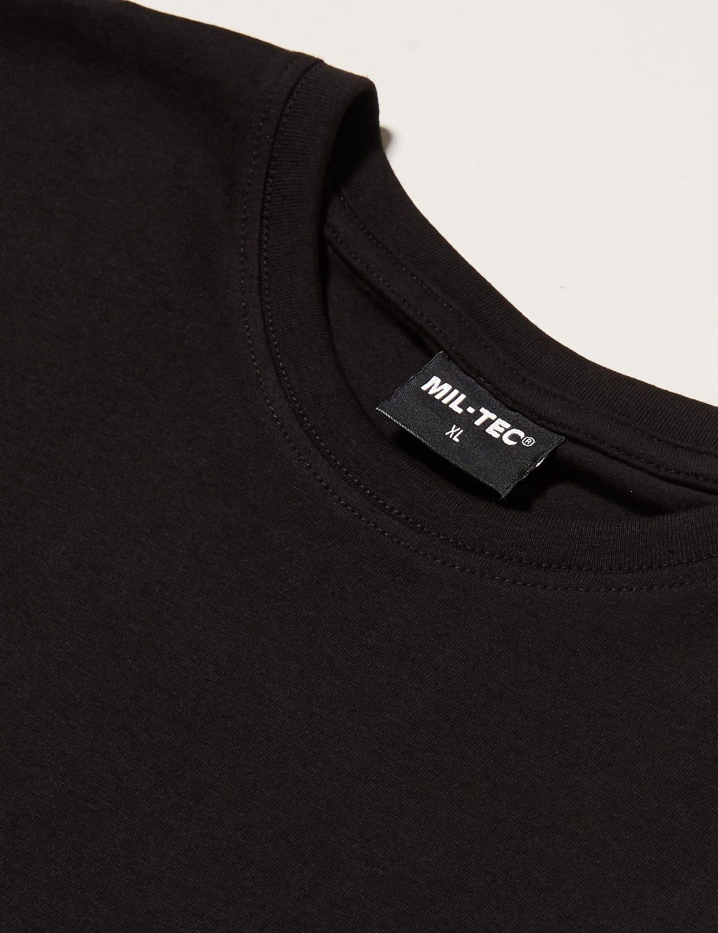 Plain US BDU Style T-Shirt in Black, Olive Green or Coyote Khaki (Large, Black)