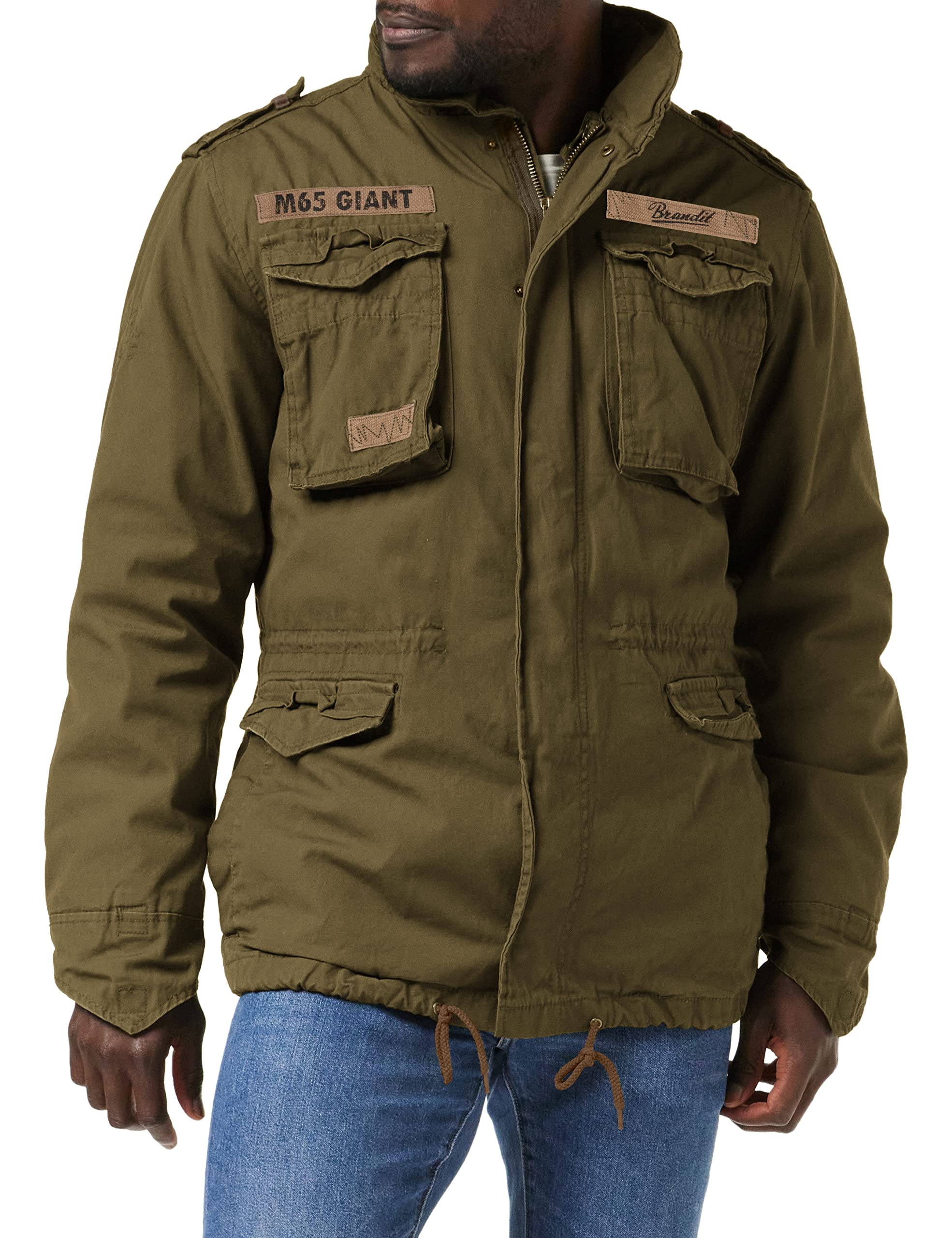 Brandit Men’s M-65 Giant Jacket Olive – Vintage Military Field Coat 6XL