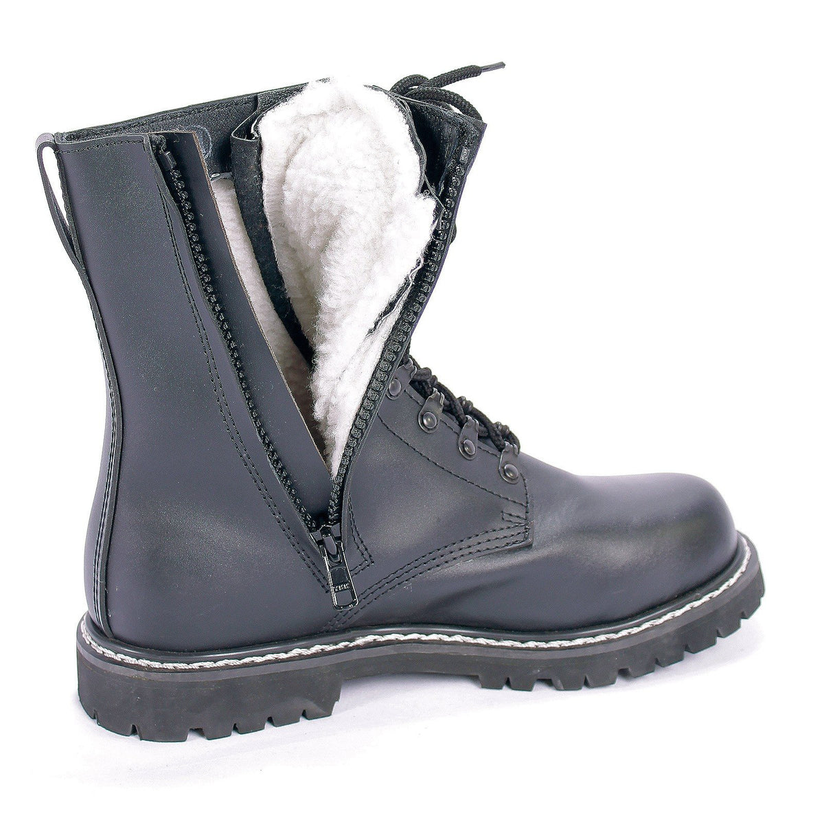 Mil-Tec Para Boots with Pile Lining and Zipper Black