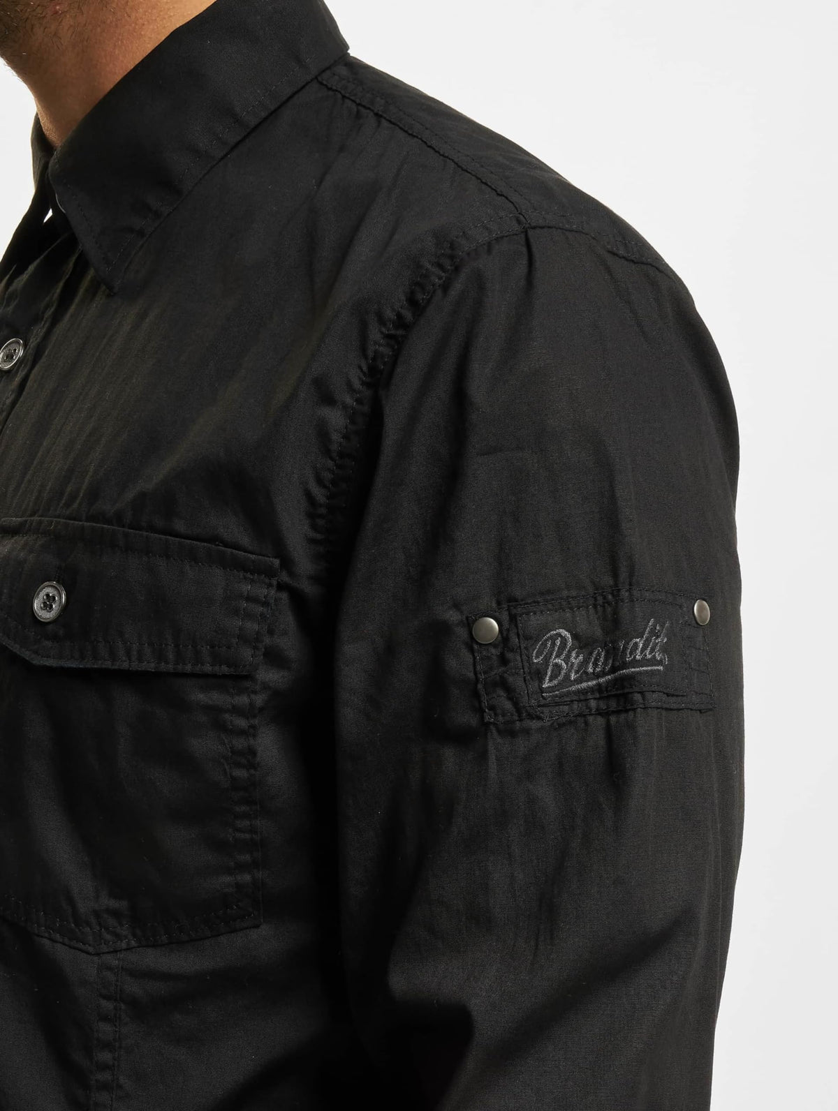 Brandit Slim Fit Shirt Long Sleeve Woodland