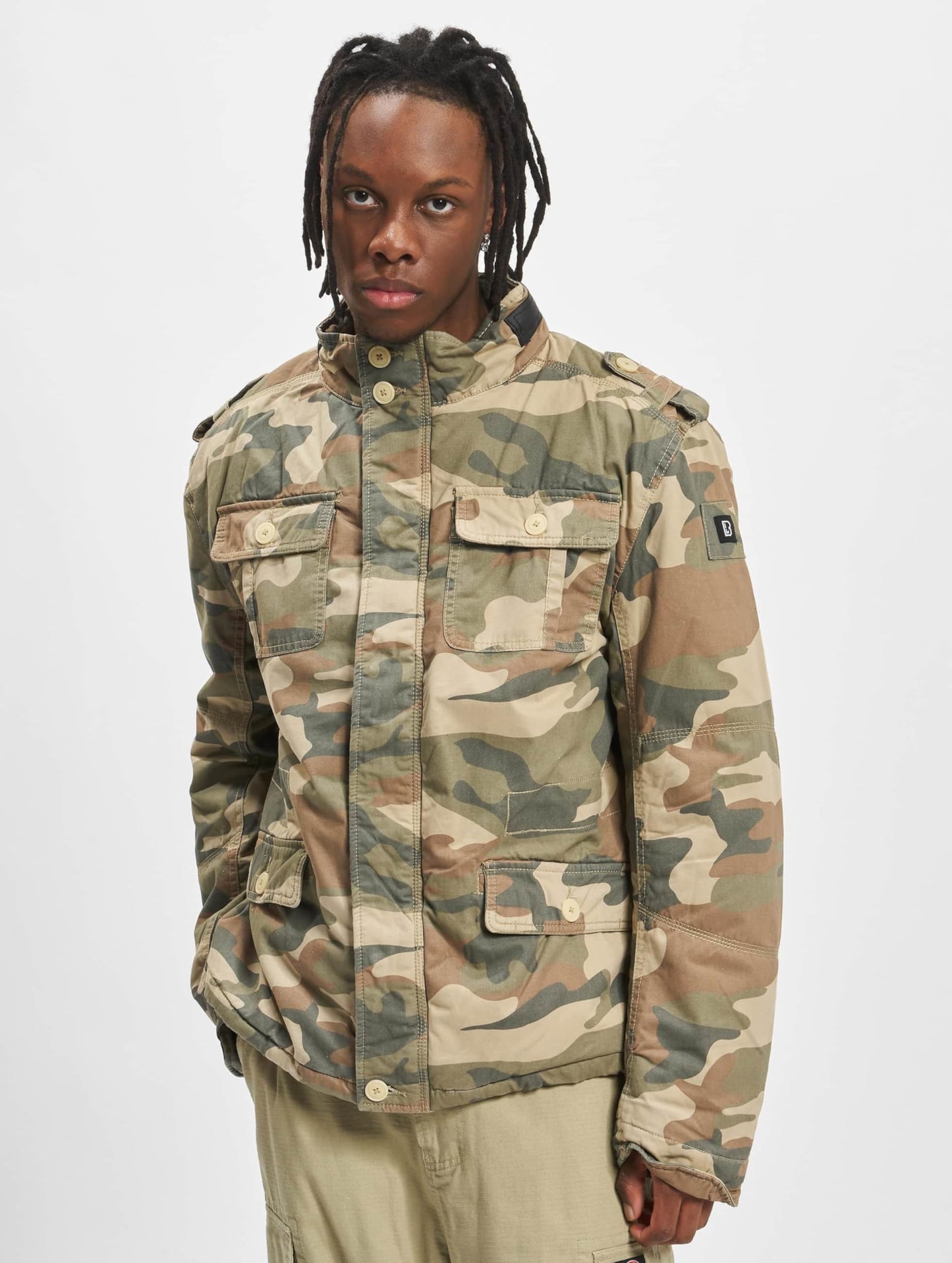 Brandit Britannia Winter Jacket Light Woodland 4XL – Men’s Camo Coat