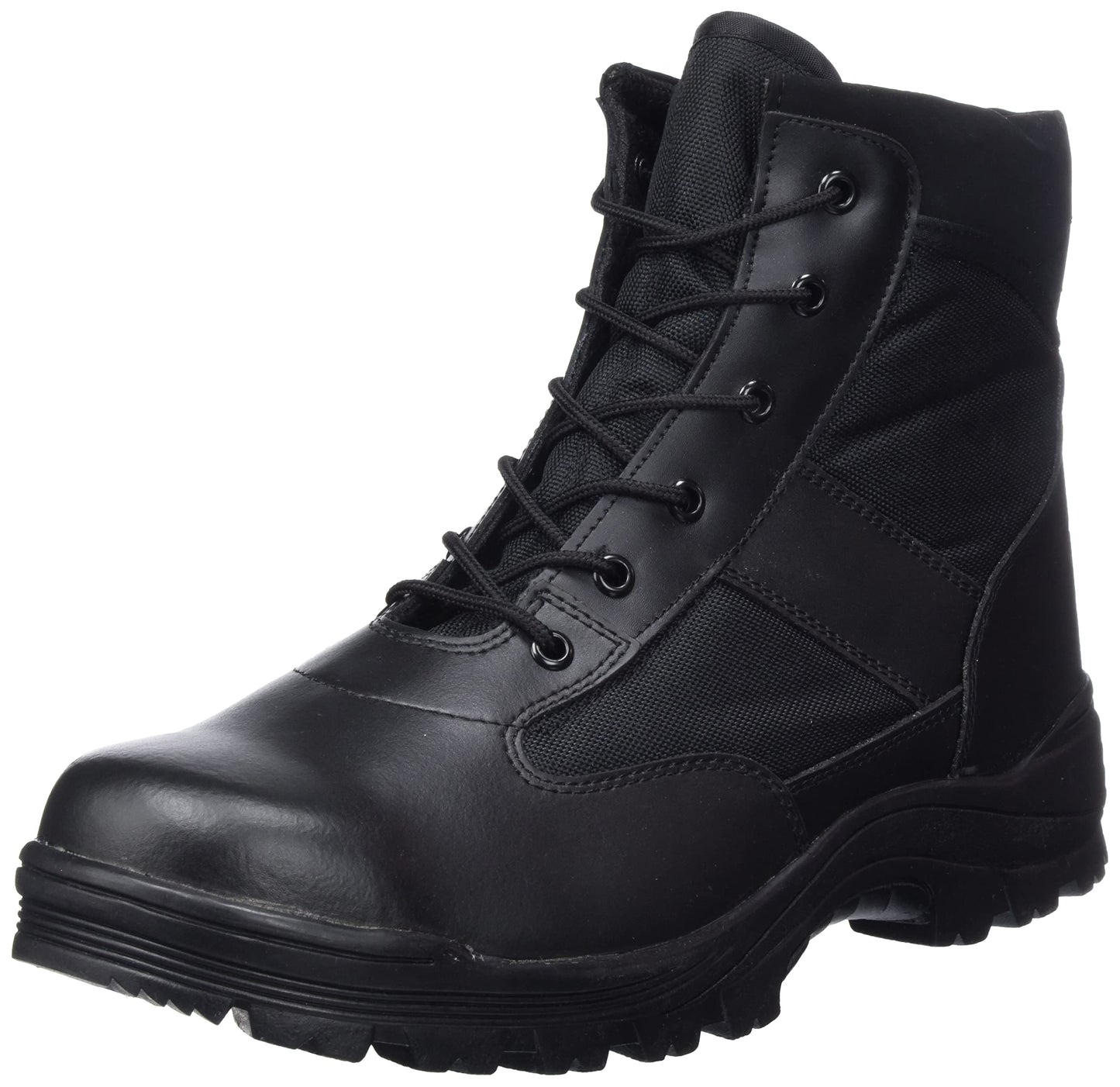 Mil-Tec Men’s Retro Mid Calf Boots Black Leather Tactical Style