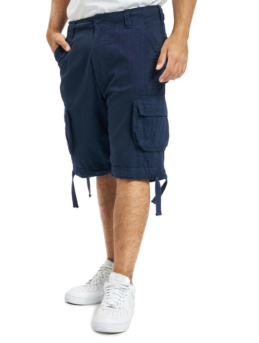Brandit Men’s Urban Legend Shorts Navy – Vintage Military Cargo Shorts L