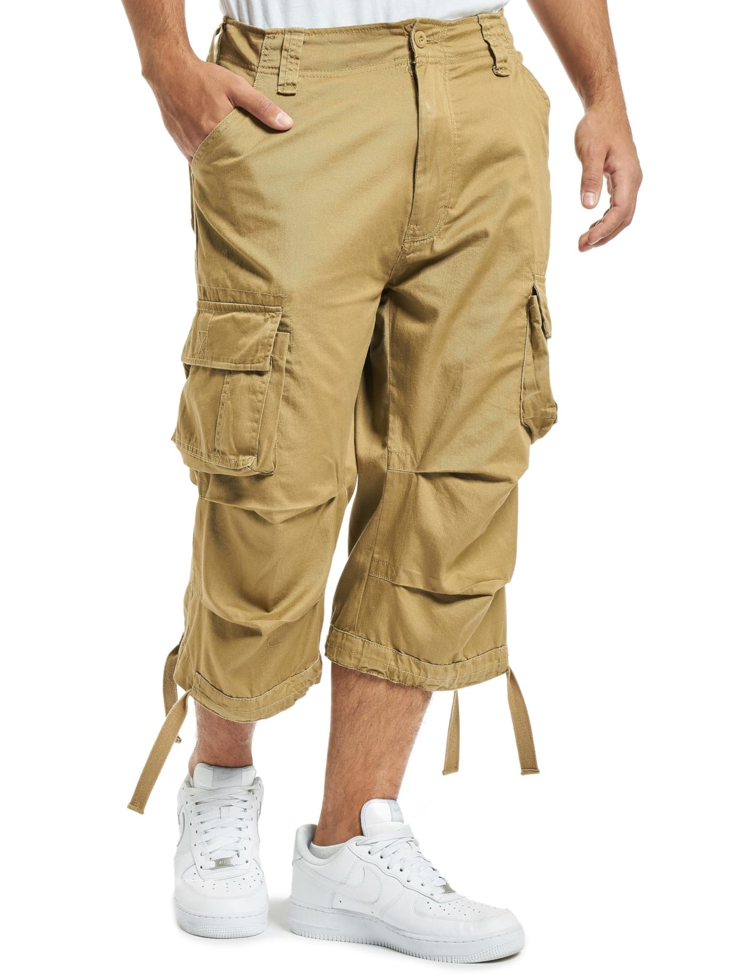 Brandit Men’s Urban Legend 3/4 Shorts Olive – Vintage Military Cargo Shorts