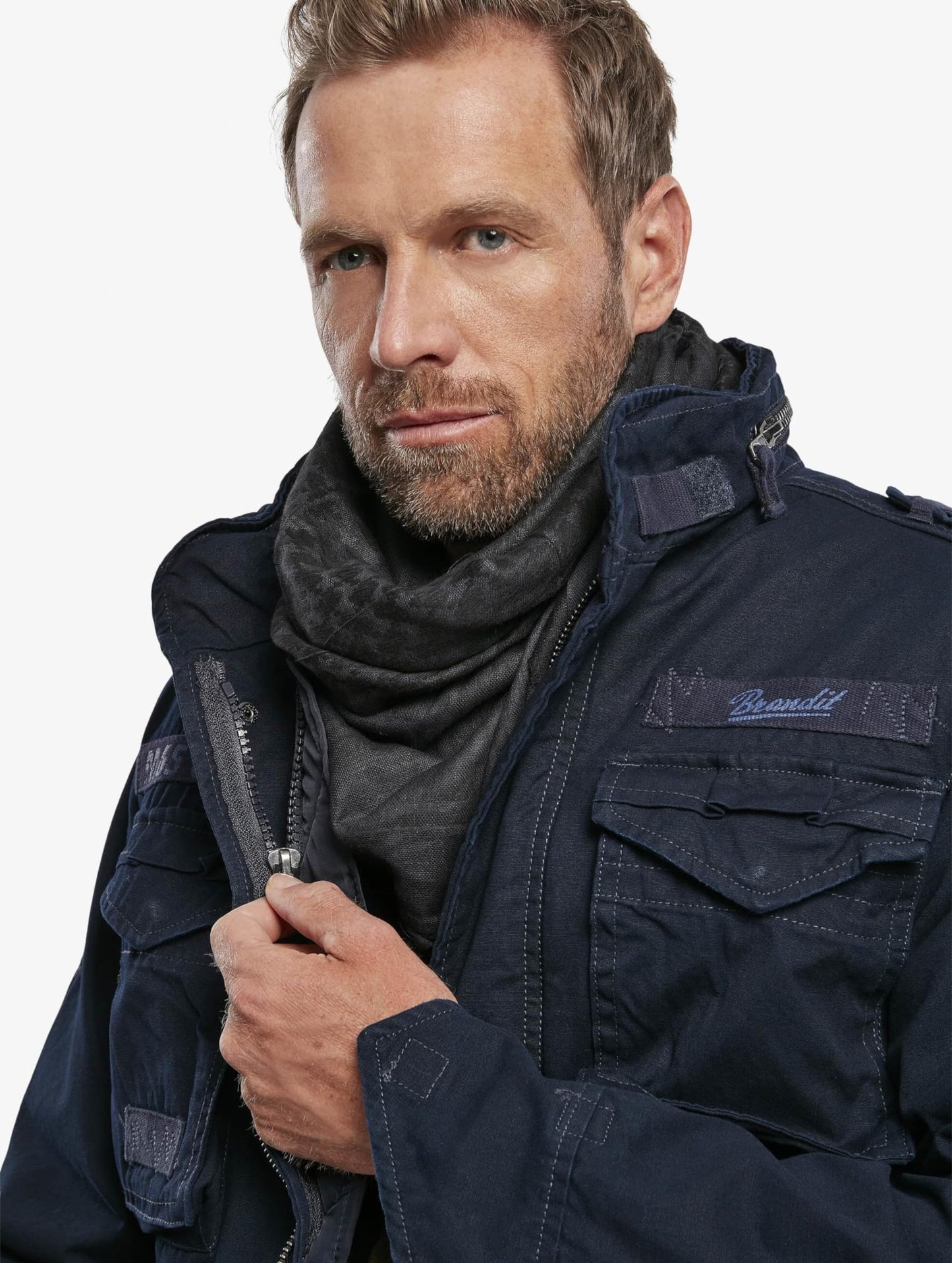Brandit Men’s M-65 Giant Jacket Navy – Vintage Military Field Coat 7XL