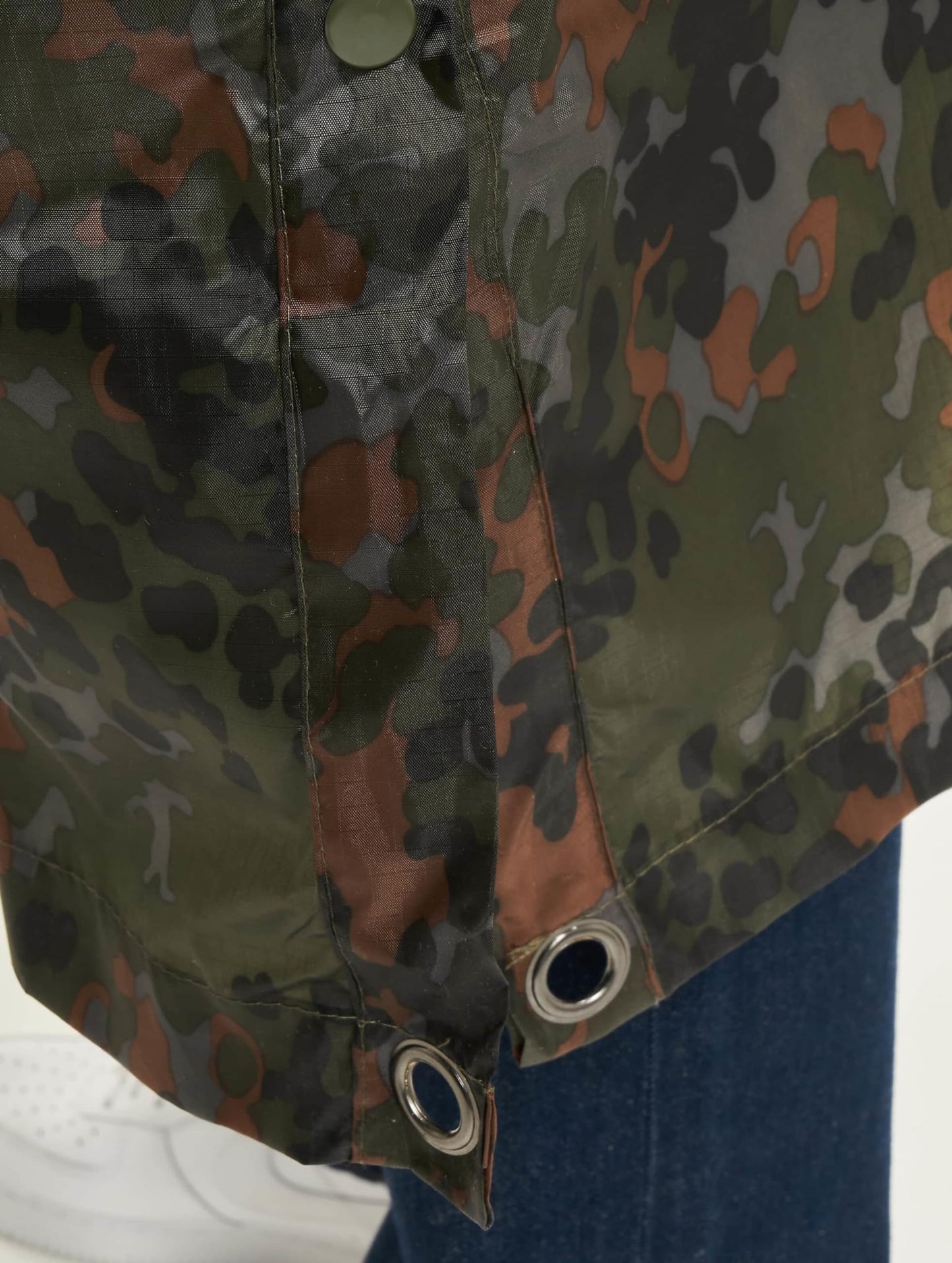Brandit Unisex Ripstop Rain Poncho Flecktarn Camo – Waterproof Outdoor Gear