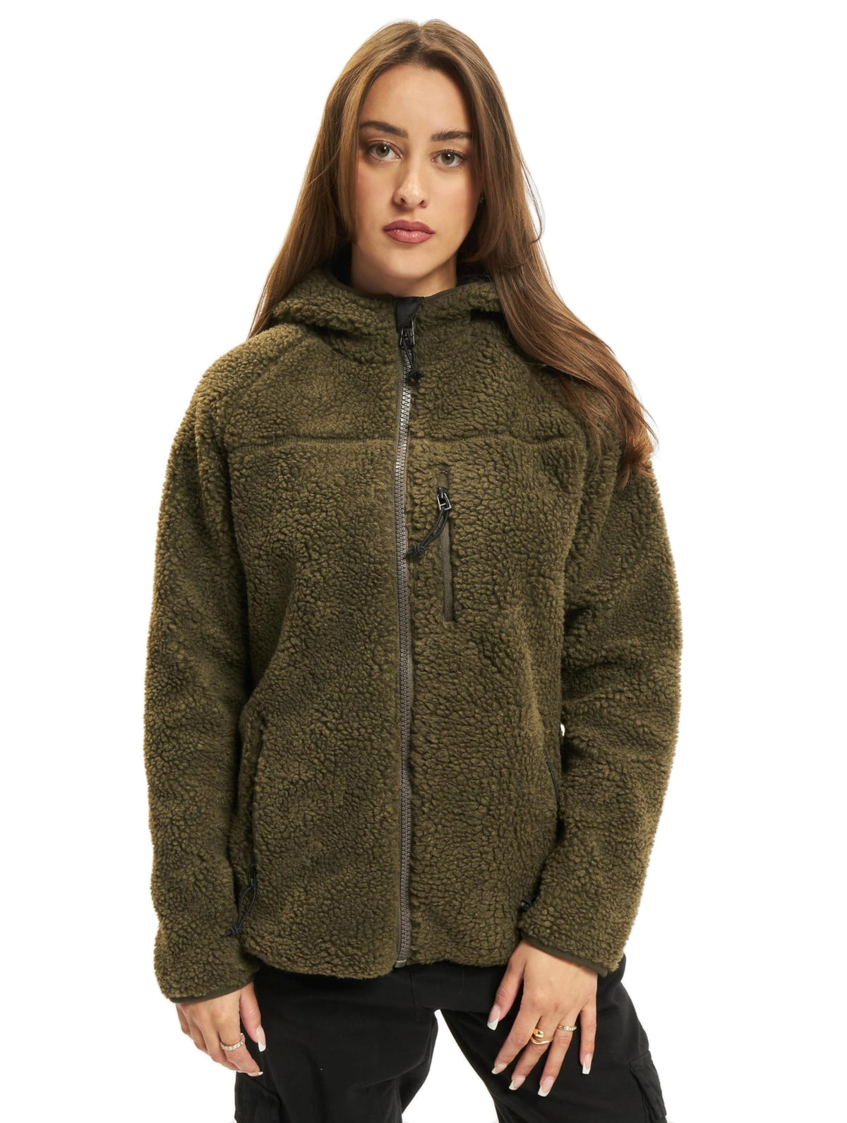 Brandit Women Teddyfleece Jacket Hooded Woodland