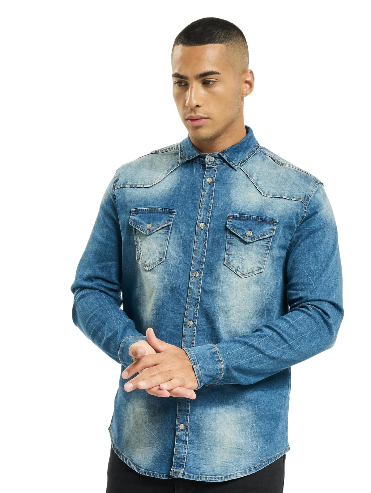 Brandit Riley Denim Shirt Long Sleeve