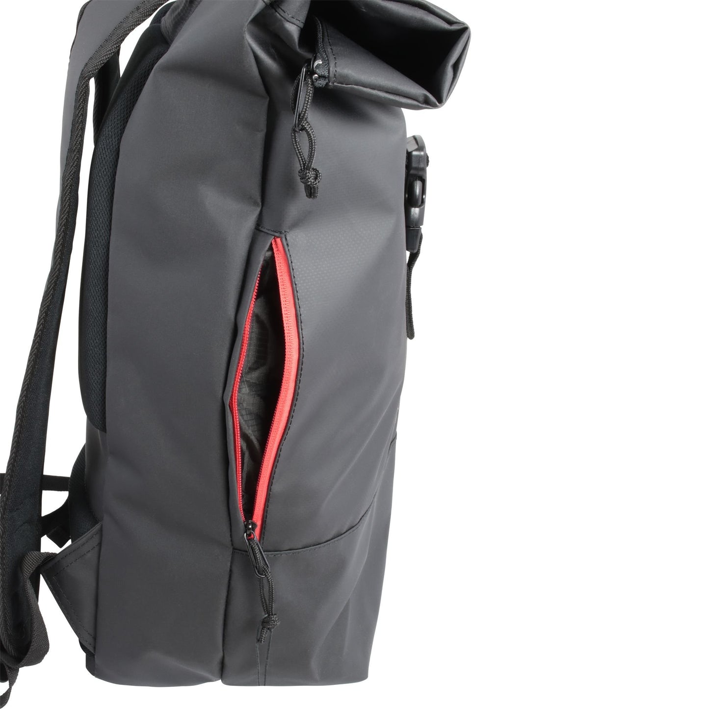 Forvert Lorenz Tarp Backpack – Unisex Waterproof Daypack with Roll Closure, Black