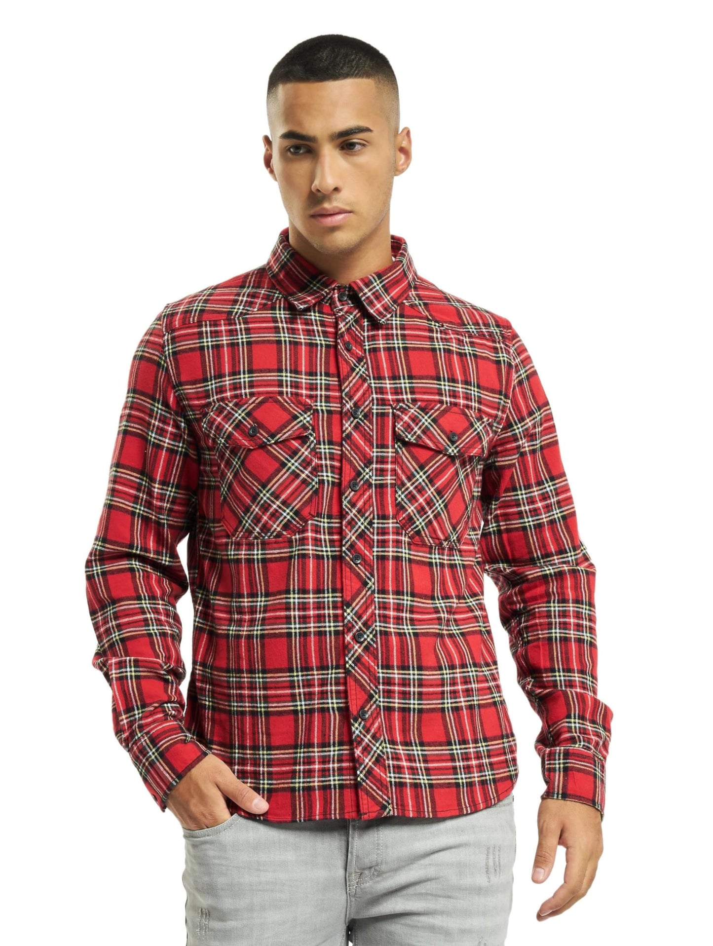 Brandit Men’s Check Shirt – Tartan Casual Flannel Style Button-Up, Size 6XL