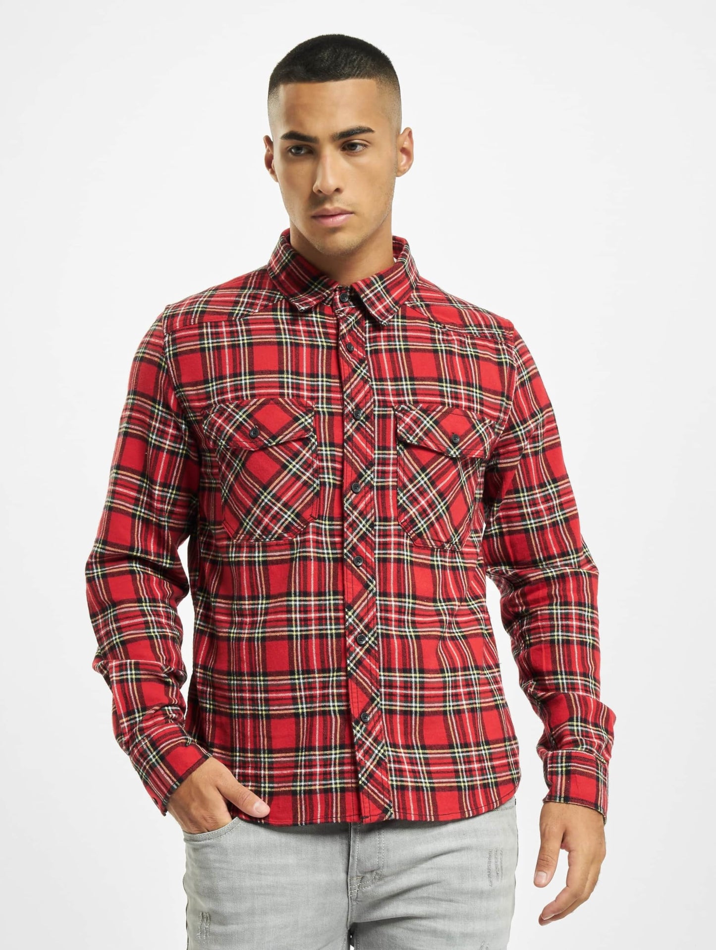 Brandit Men’s Check Shirt – Tartan Casual Button-Up Flannel Style, Size 3XL