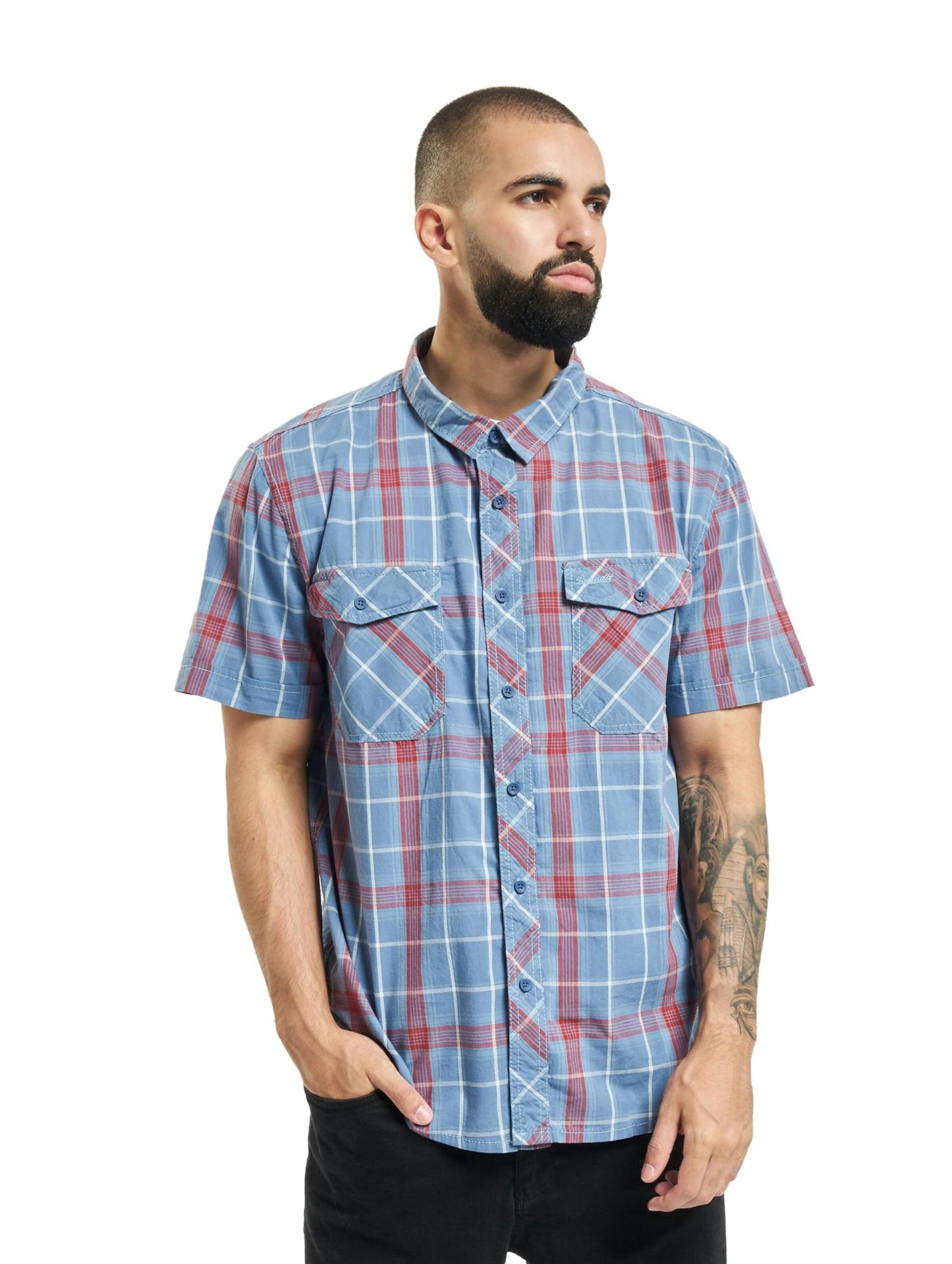 Brandit Men’s Roadstar Shirt – Black Casual Long Sleeve Military Style Shirt