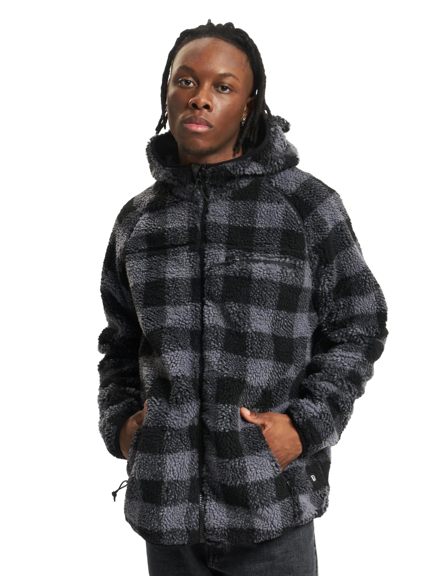 Brandit Men’s Teddyfleece Worker Jacket Olive | Warm Outdoor Winter Coat