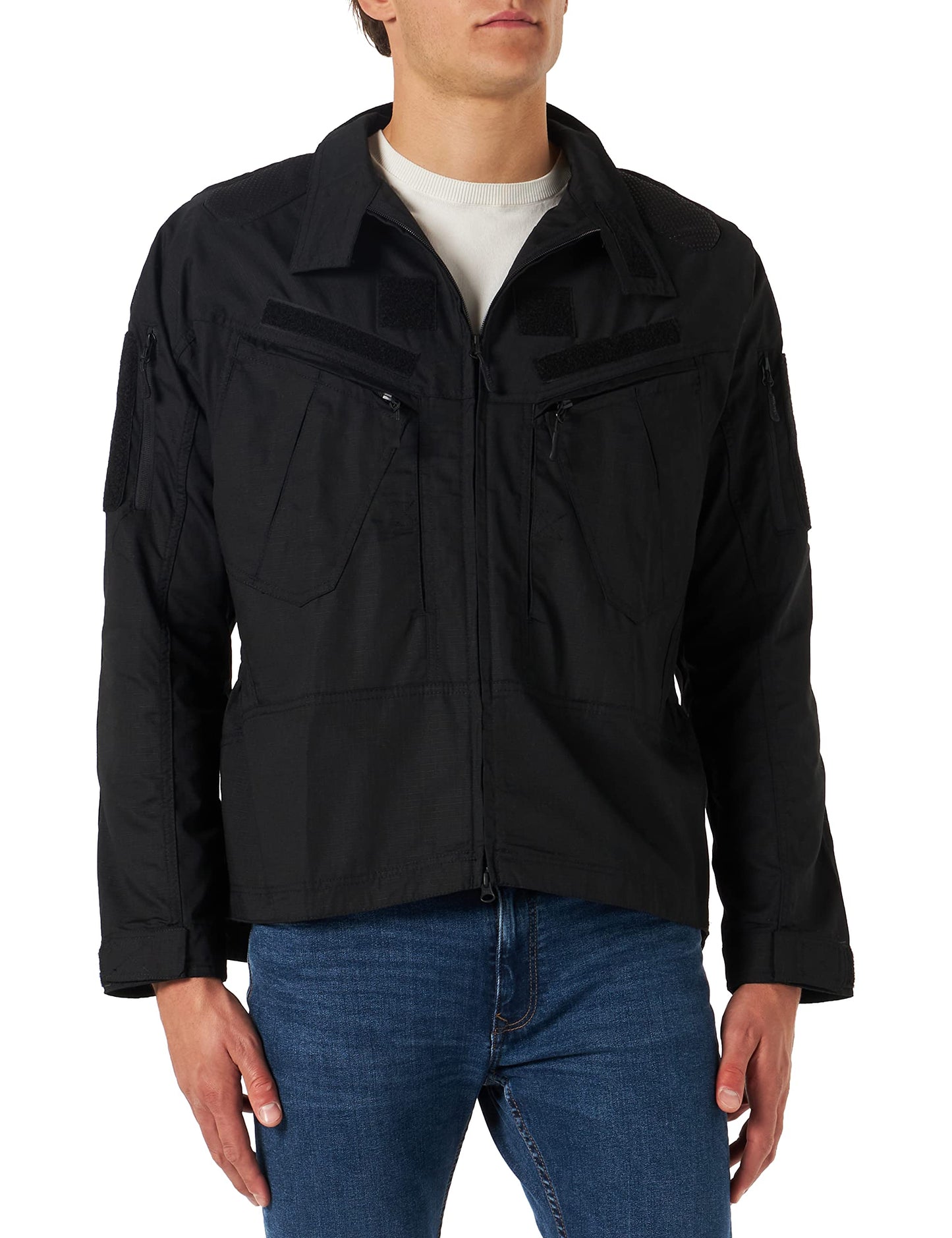 Mil-Tec Men’s Chimera Combat Jacket – Black Tactical Ripstop