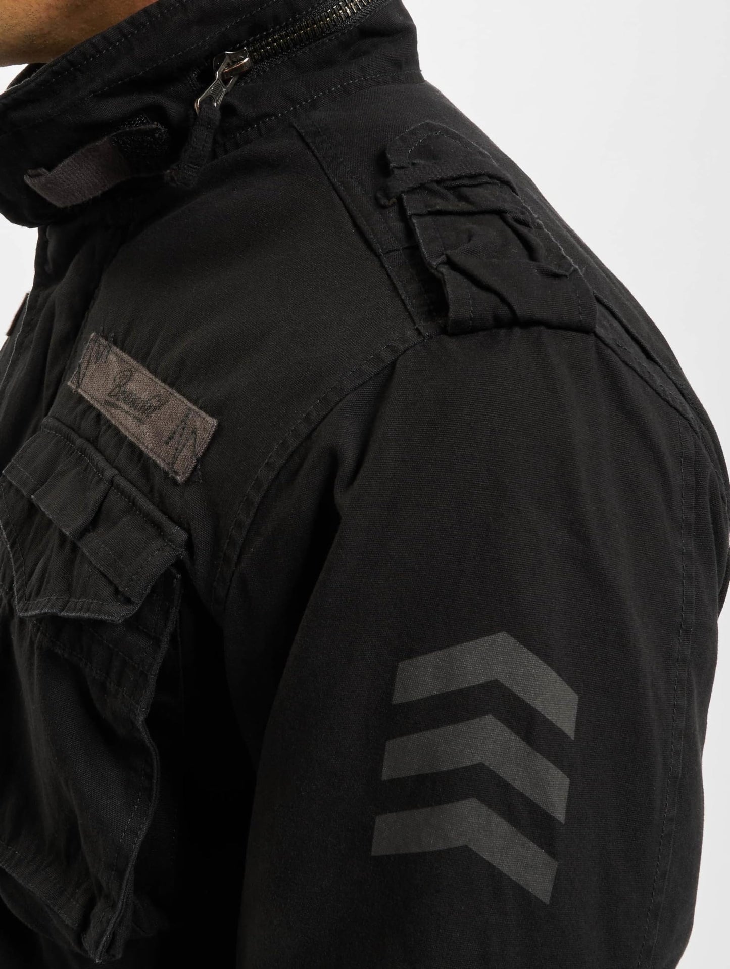 Brandit Men’s M-65 Giant Jacket Black – Vintage Military Field Coat 6XL