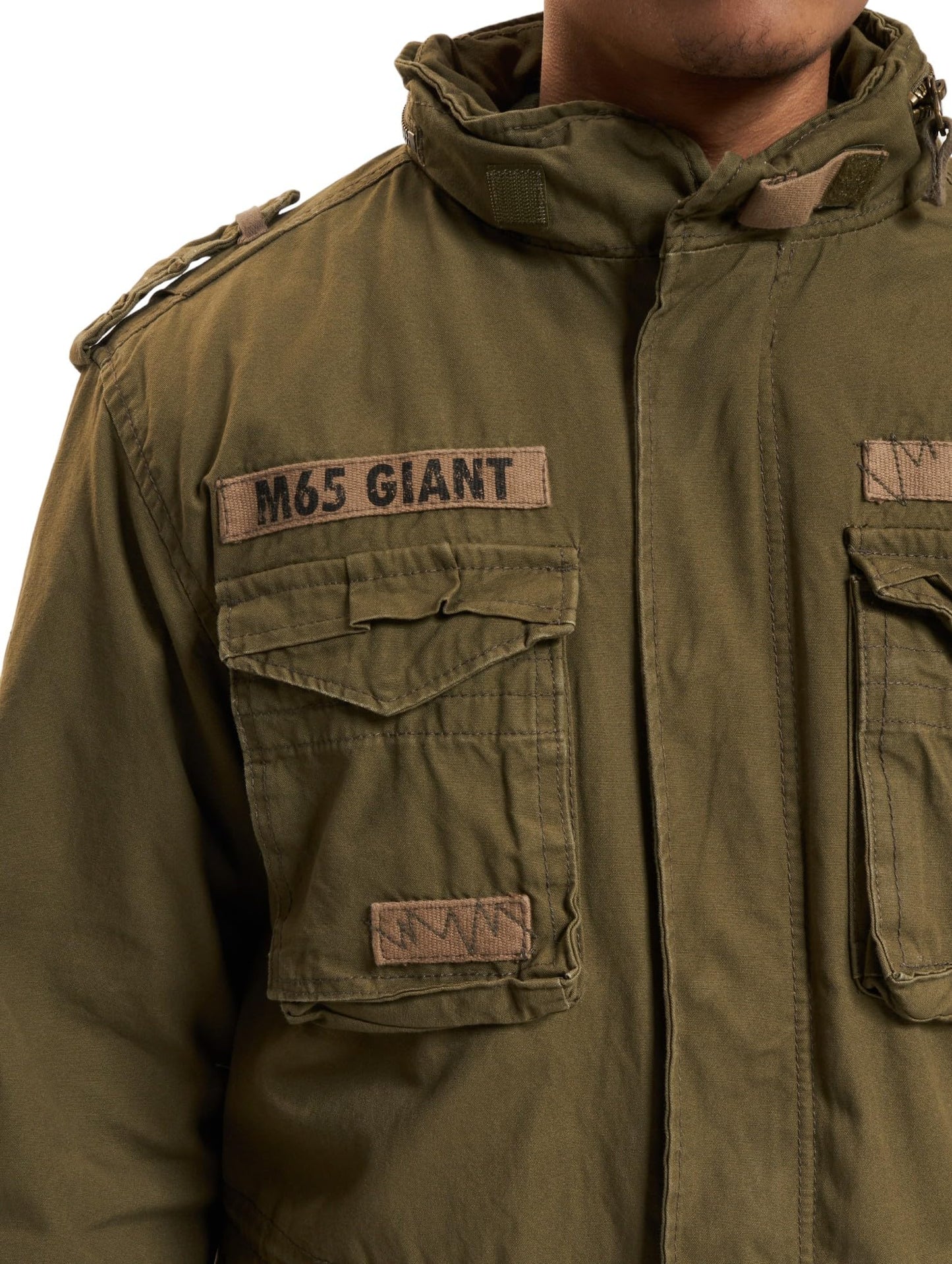 Brandit Men’s M-65 Giant Jacket Olive – Vintage Military Field Coat M