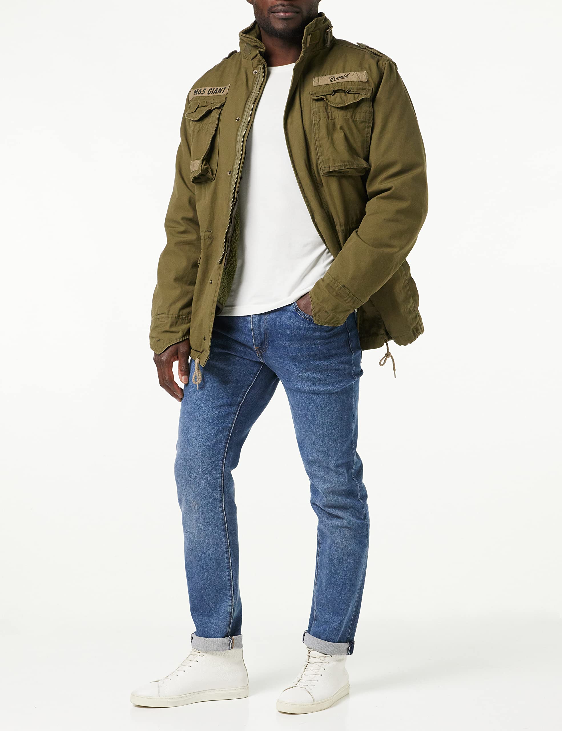 Brandit Men’s M-65 Giant Jacket Olive – Vintage Military Field Coat 3XL