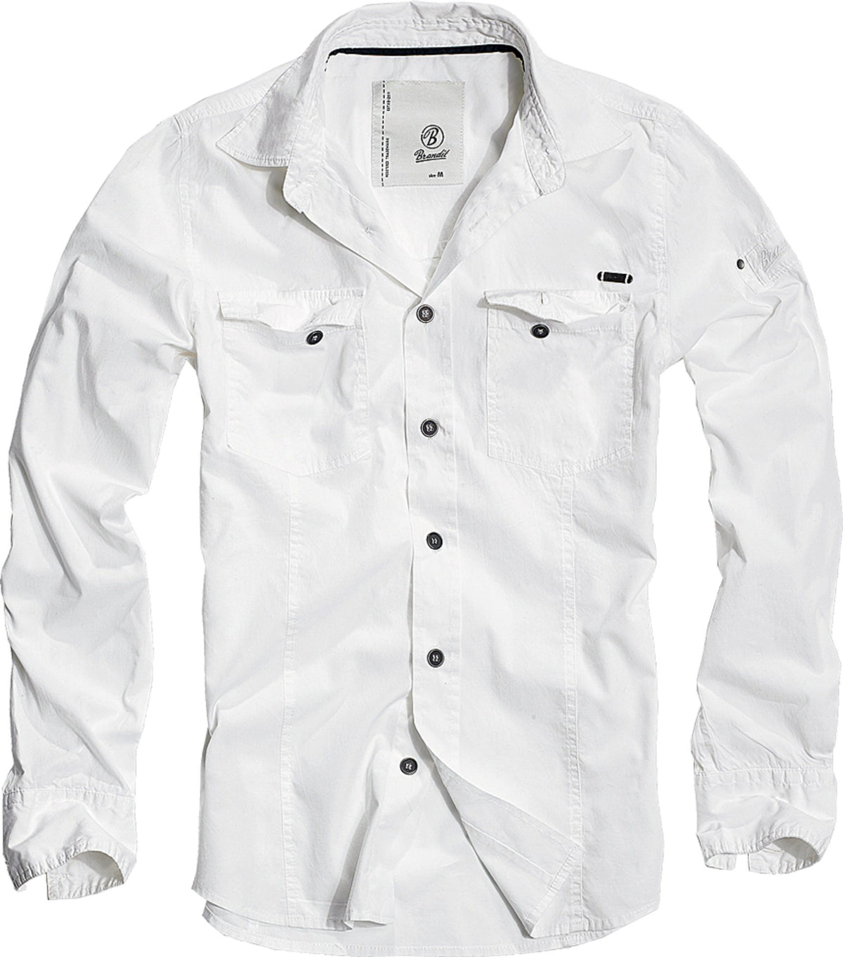 Brandit Slim Fit Shirt Long Sleeve Woodland