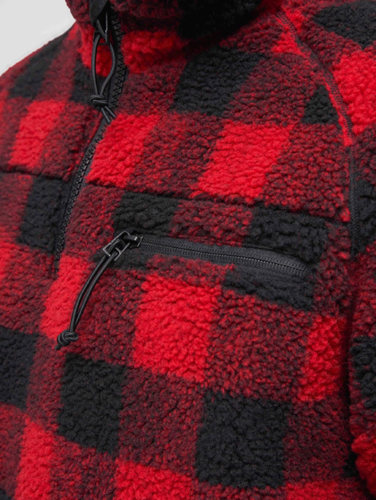 Brandit Men’s Teddyfleece Troyer Red/Black 5XL | Warm Pullover Outdoor Sweater