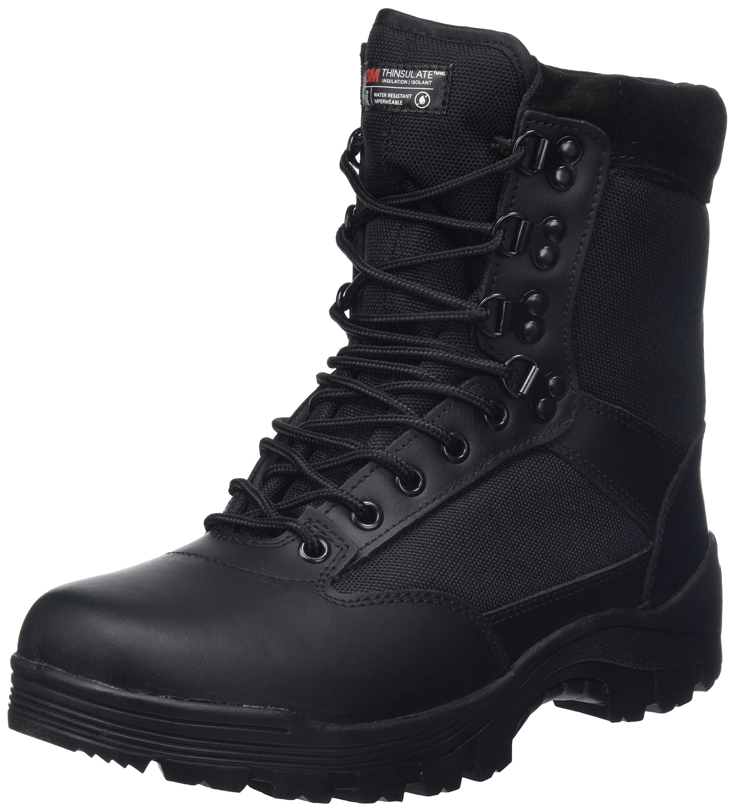 Mil-Tec Men’s Combat Hiking Boots Black Tactical Outdoor Footwear