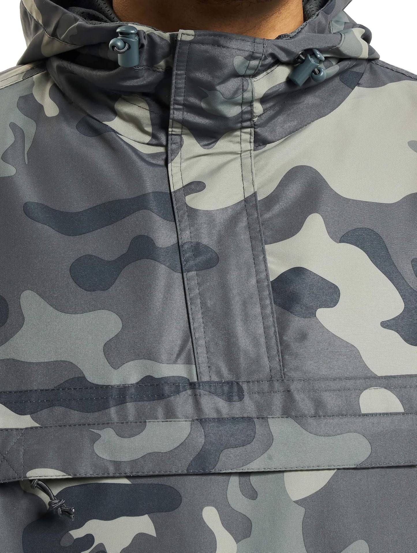 Brandit Men’s Summer Windbreaker Gray Camo – Lightweight Outdoor Jacket L
